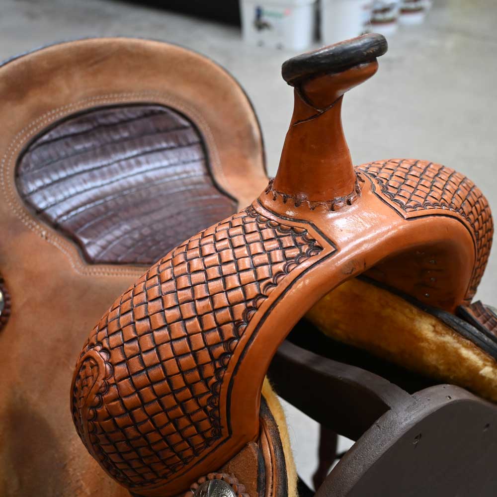 14.5" USED TRENT WARD PLATINUM SERIES BARREL SADDLE - Image 2