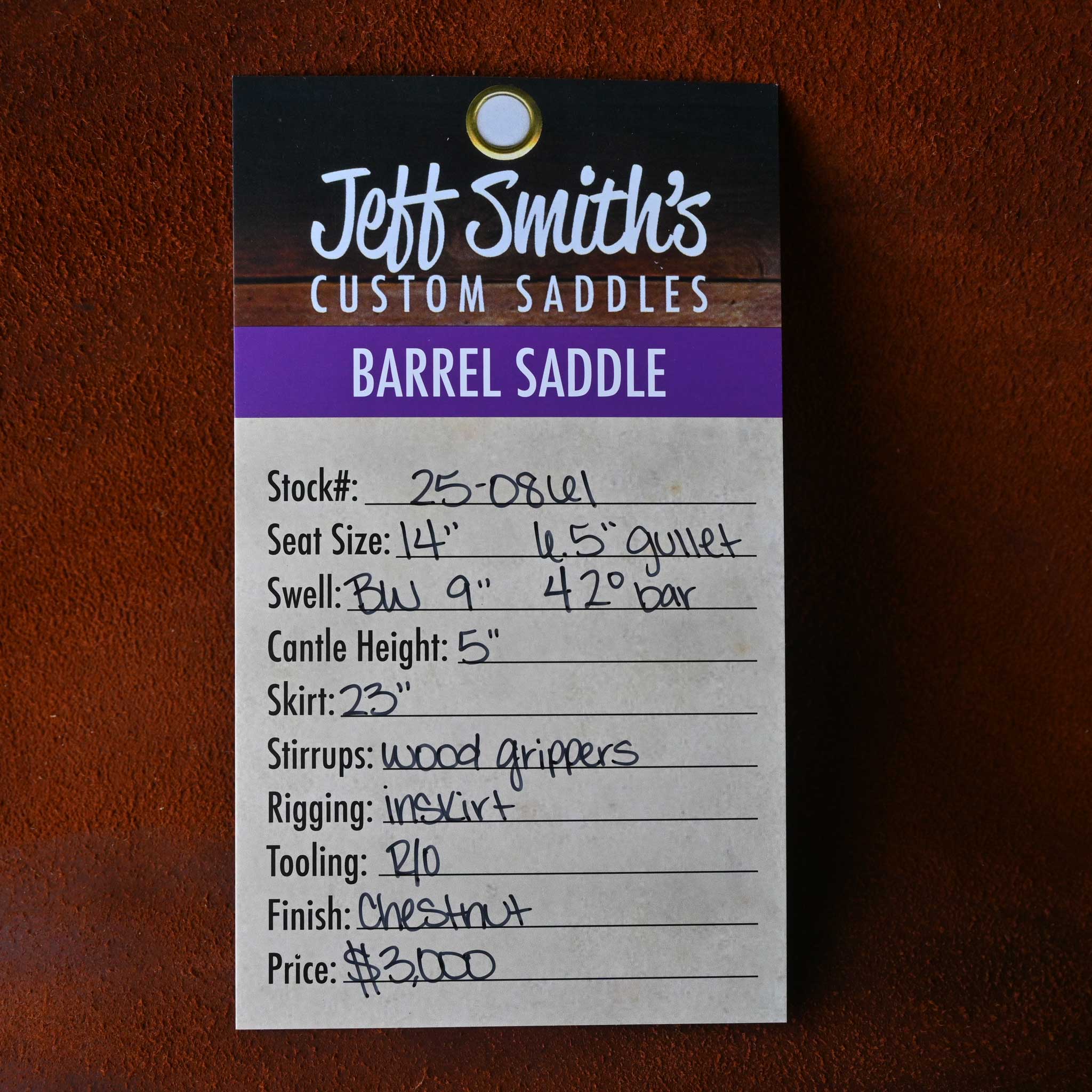 14" JEFF SMITH BARREL SADDLE - Image 3