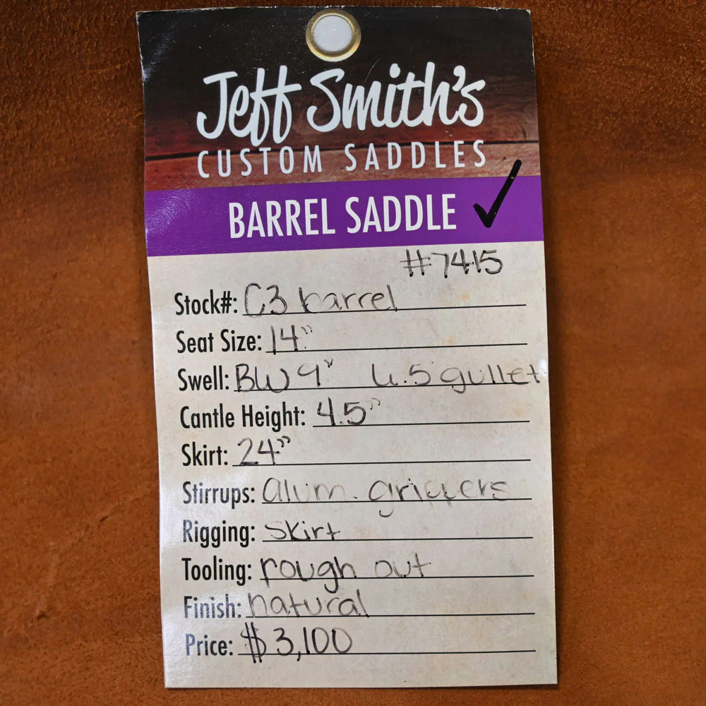 14" JEFF SMITH C3 BARREL SADDLE - Image 3
