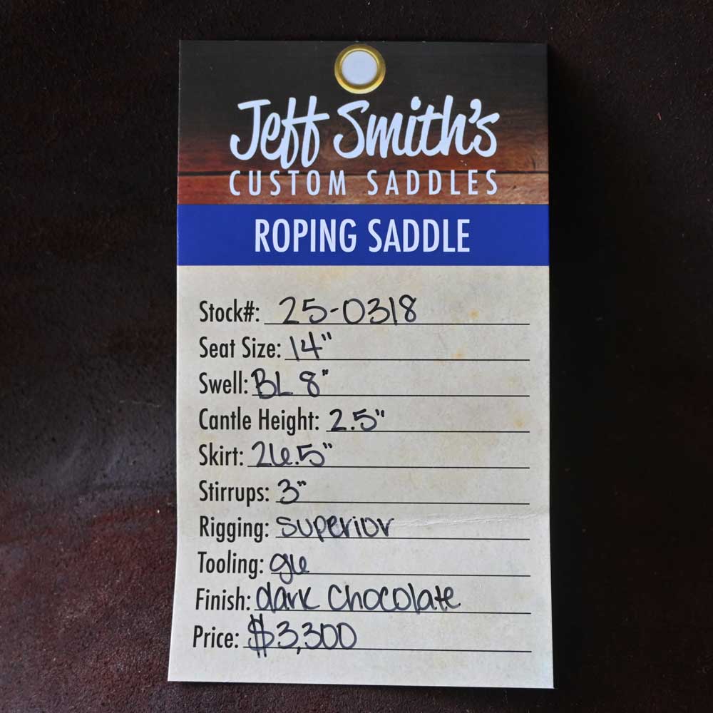 14" JEFF SMITH ROPING SADDLE - Image 3