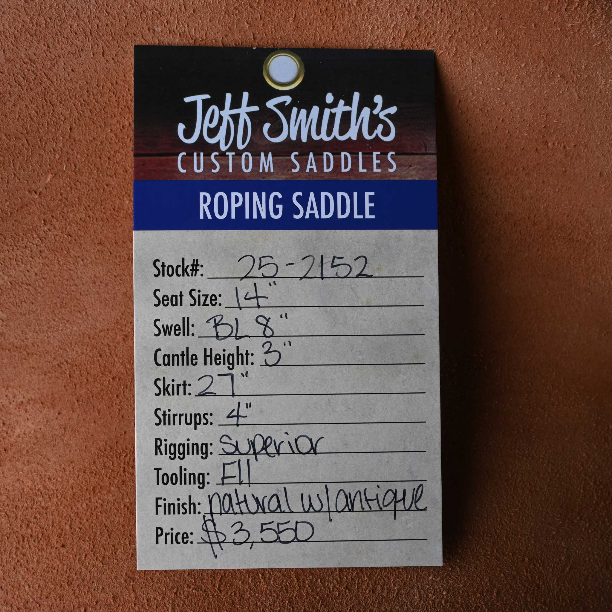 14" JEFF SMITH TEAM ROPING SADDLE - Image 3
