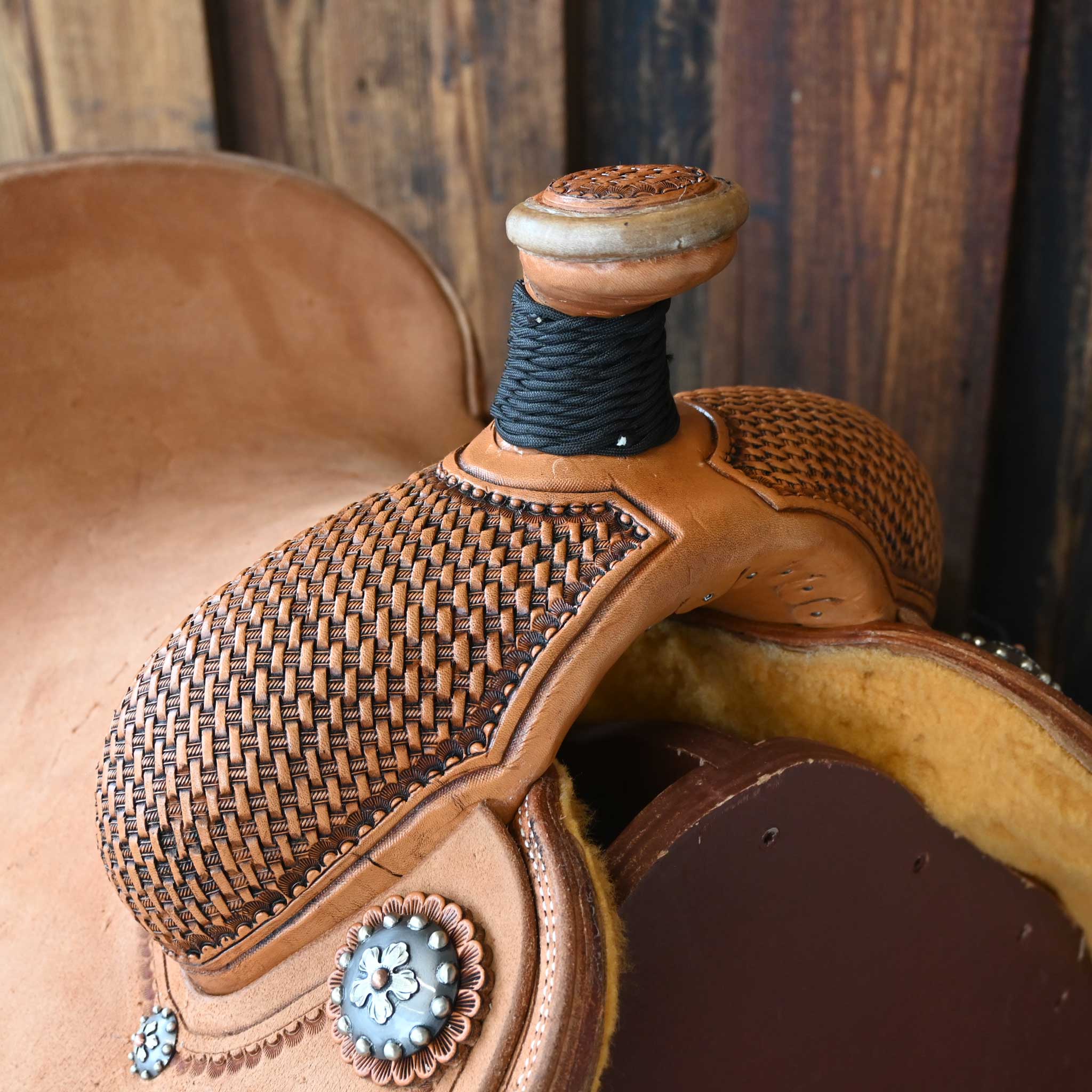 14" PATRICK SMITH TEAM ROPING SADDLE - Image 2