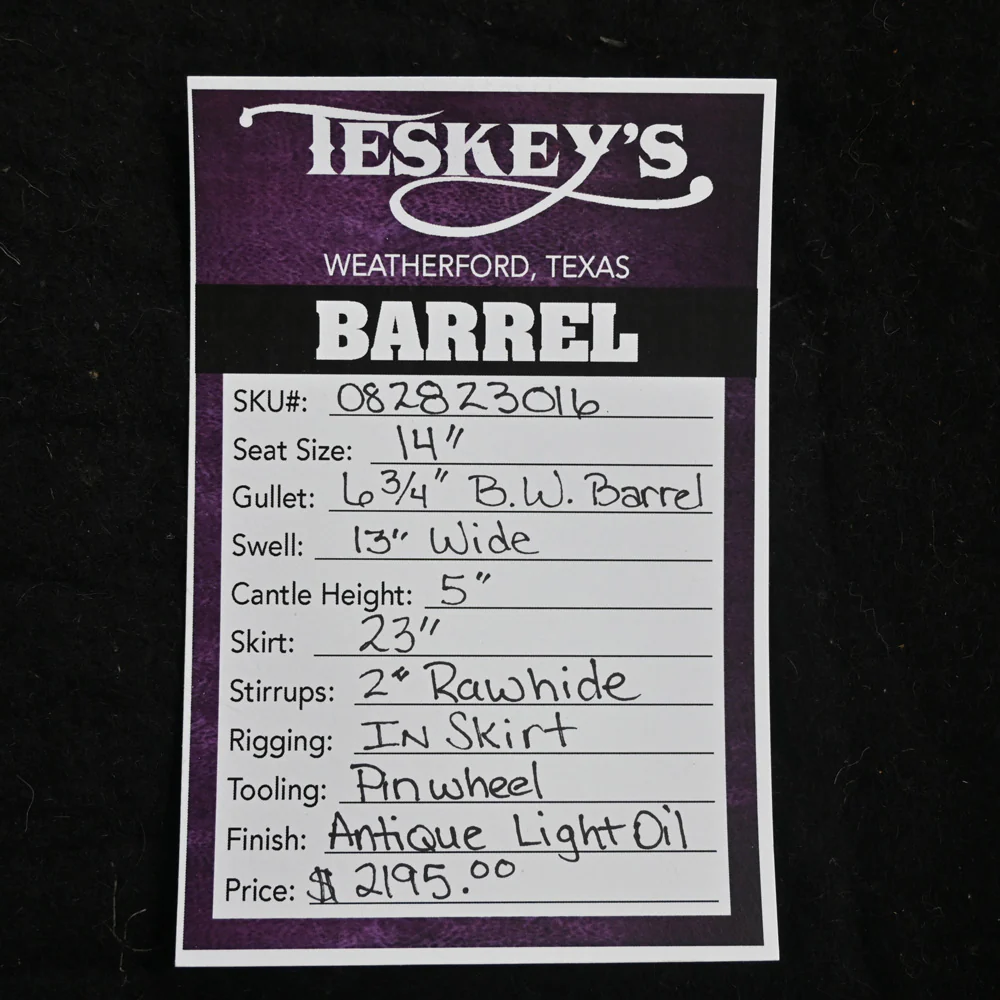 14" TESKEY'S BARREL SADDLE - Image 2