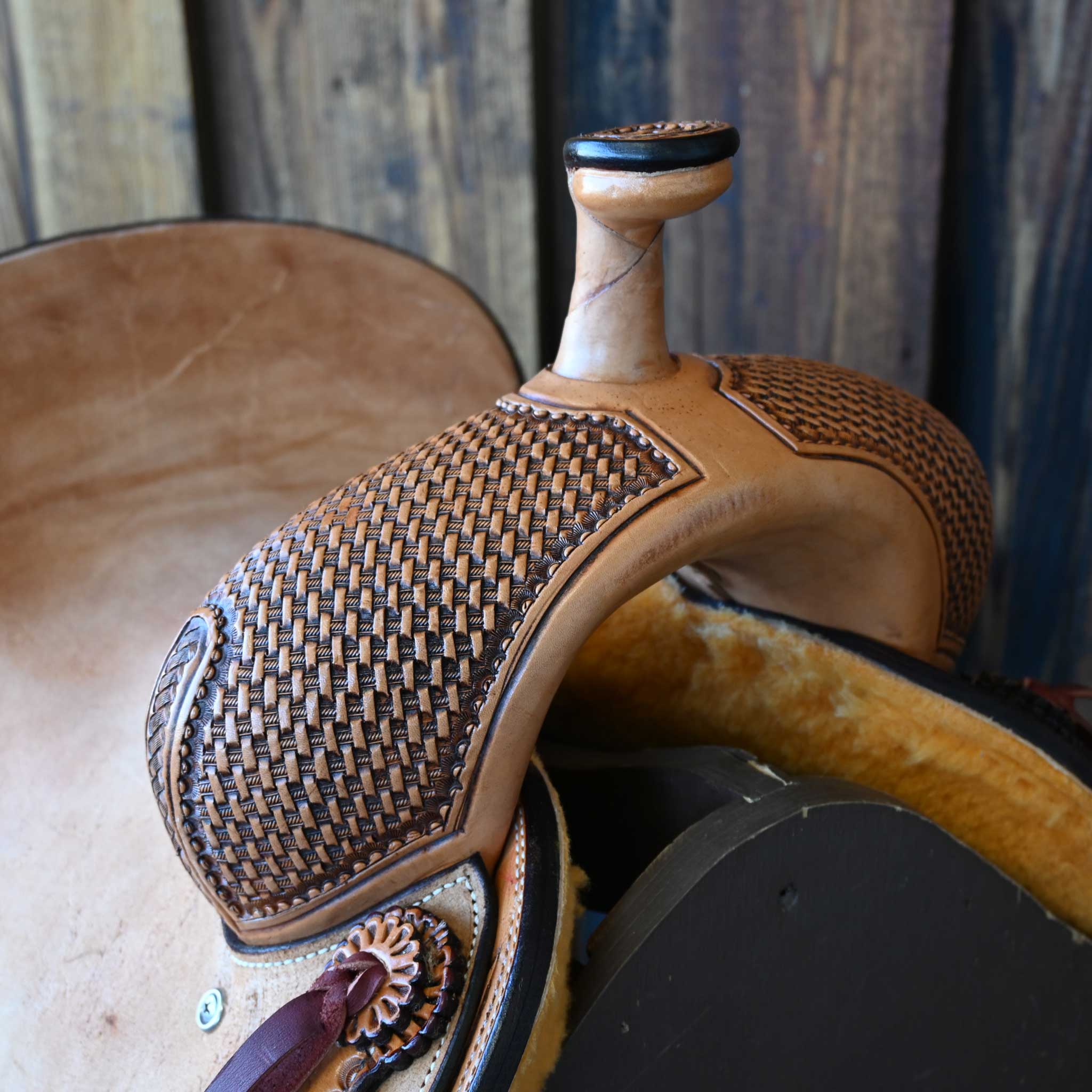 14" TESKEY'S PRO CUTTER RANCH CUTTER SADDLE - Image 2