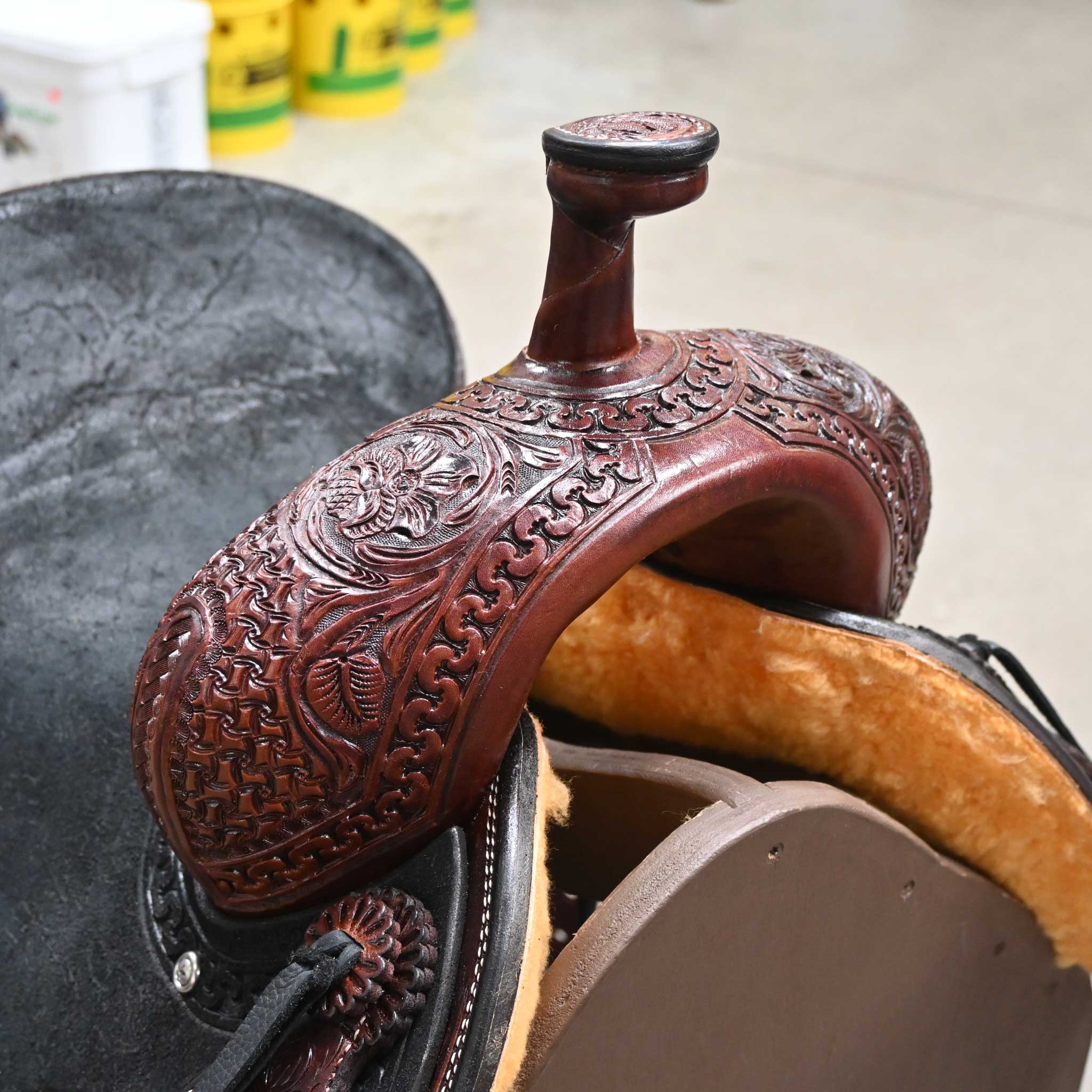 14" TESKEY'S PRO CUTTER RANCH CUTTER SADDLE - Image 2
