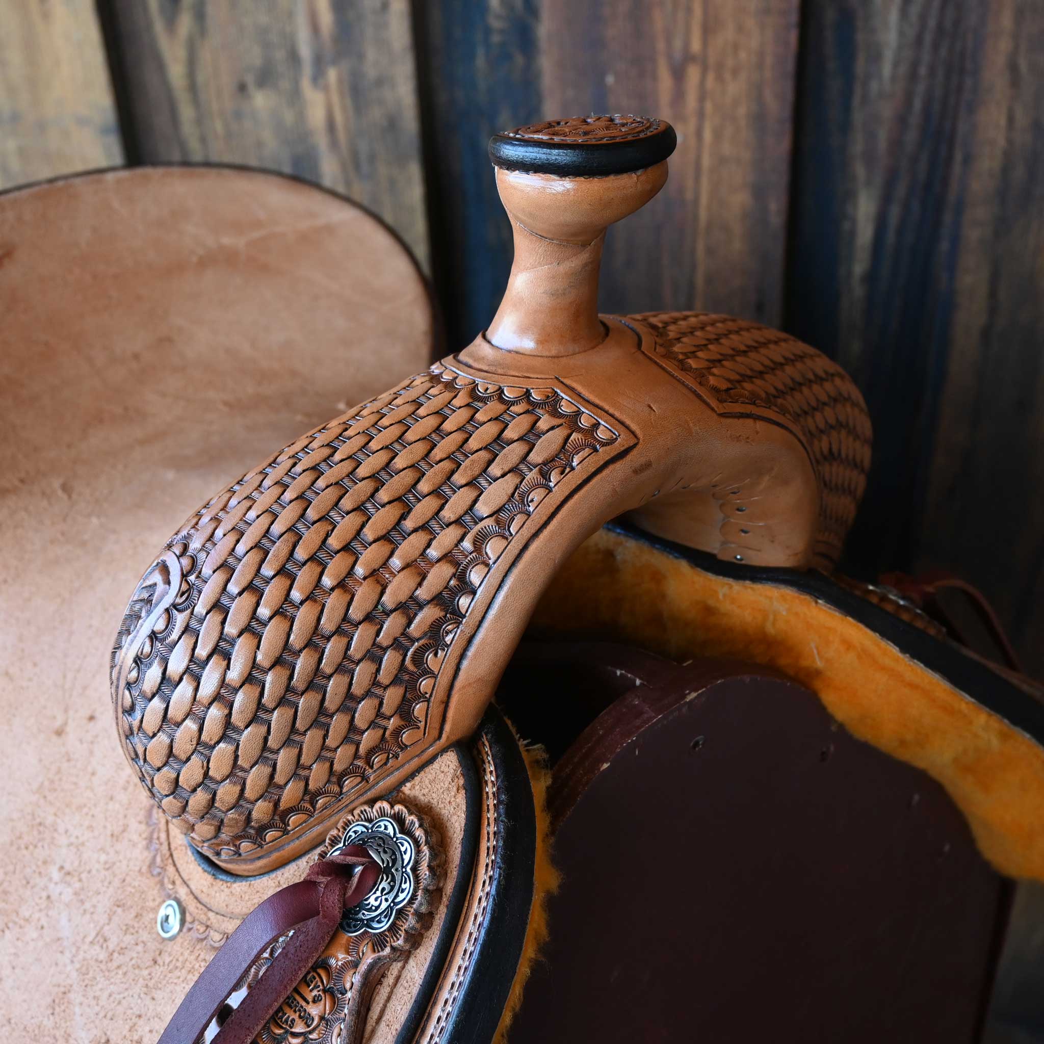 14" TESKEY'S RANCH CUTTER SADDLE - Image 2