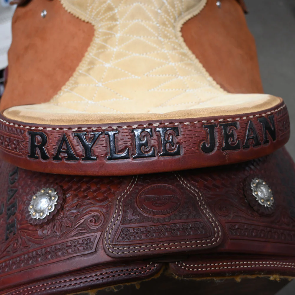 14" USED TESKEY'S TEAM ROPING SADDLE - Image 4