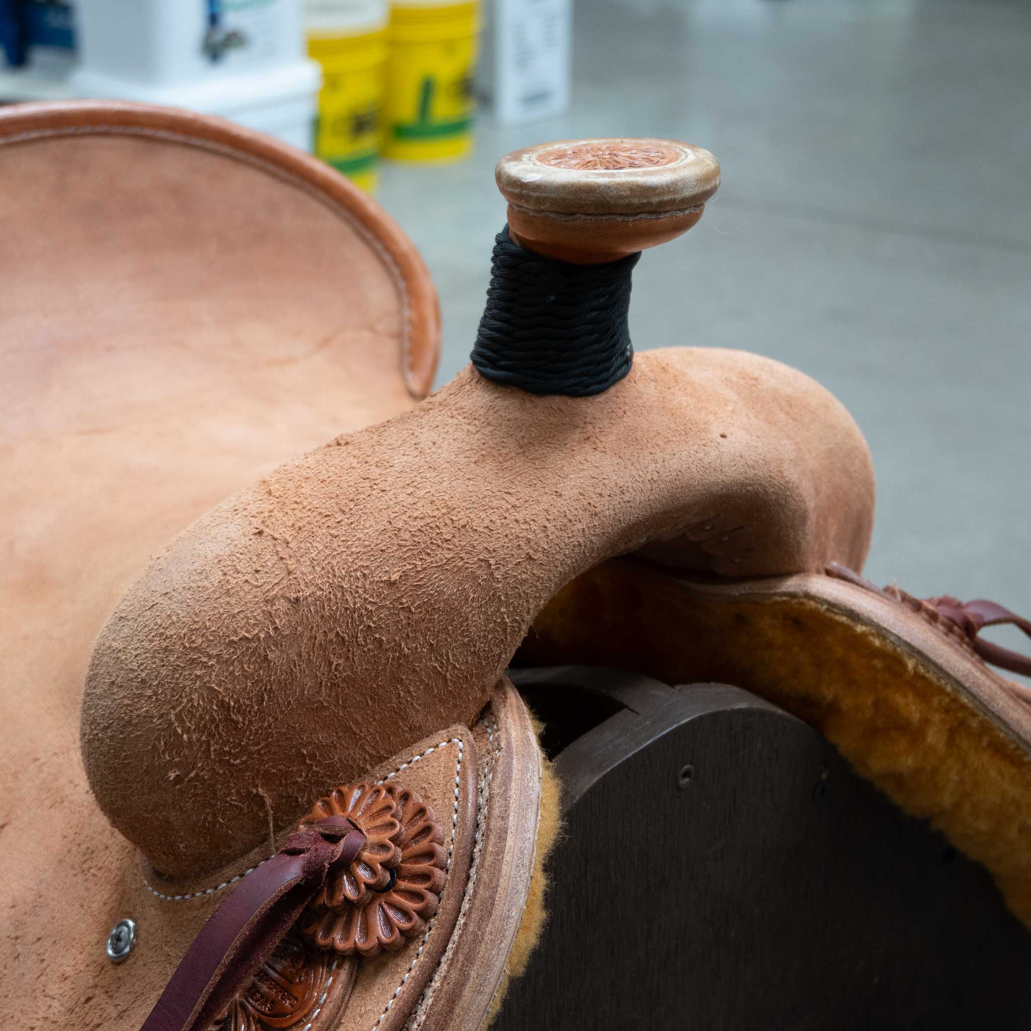 14" TESKEY'S TEAM ROPING SADDLE - Image 2
