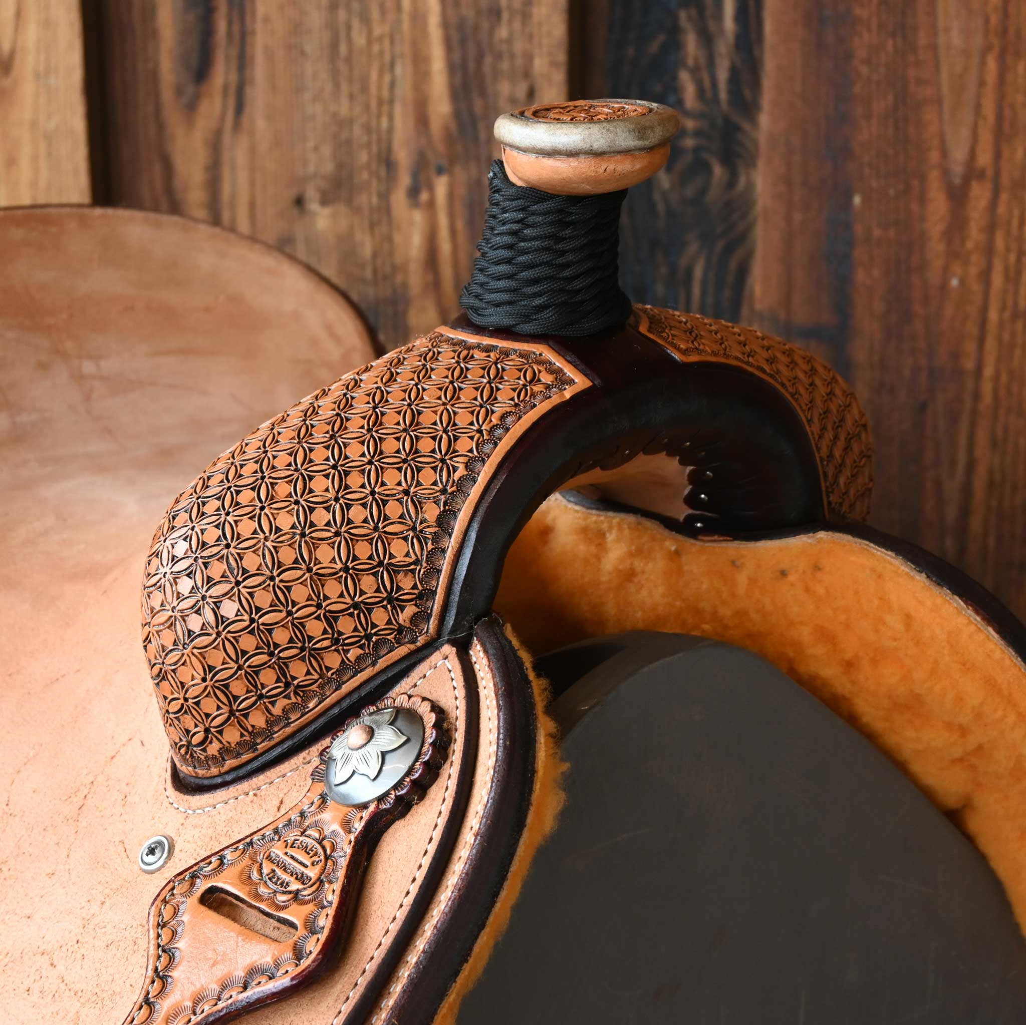 14" TESKEY'S TEAM ROPING SADDLE - Image 2