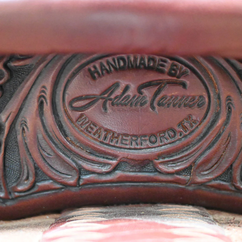 14" USED ADAM TANNER ROPING SADDLE - Image 4