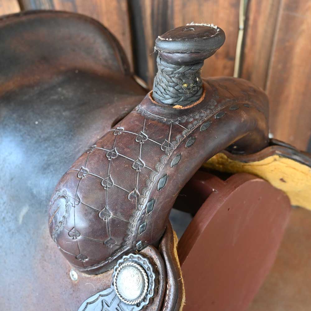 14" USED BIG G TEAM ROPING SADDLE - Image 2