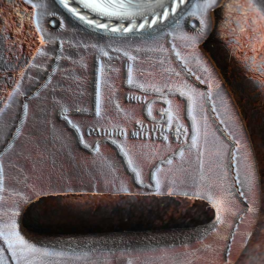 14" USED BIG G TEAM ROPING SADDLE - Image 4