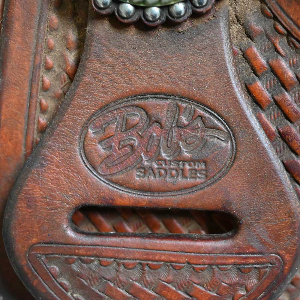 14" USED BOB'S CUSTOM ROPING SADDLE - Image 4