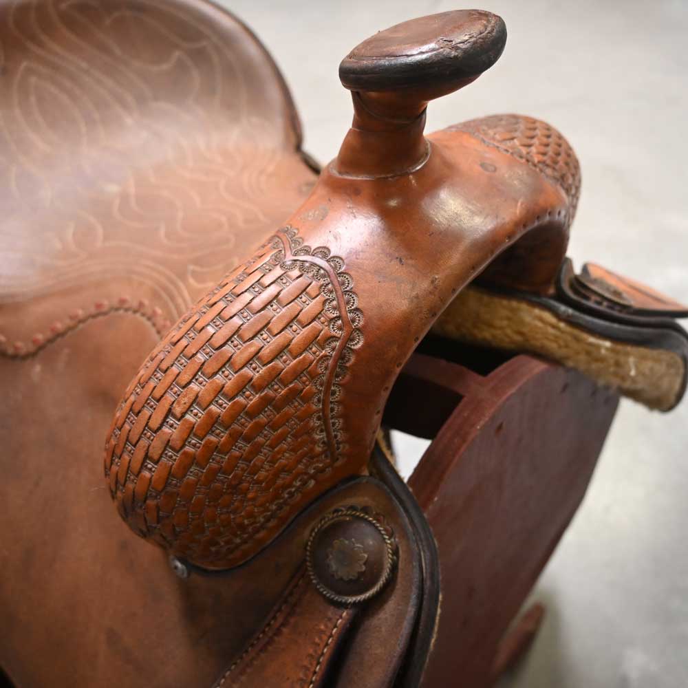 14" USED BRYAN WILDT ROPING SADDLE - Image 2