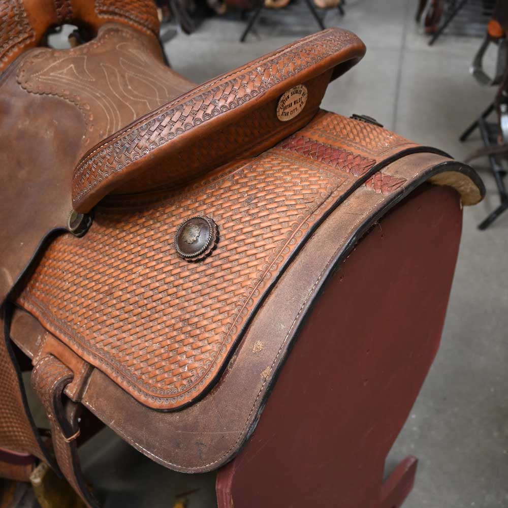 14" USED BRYAN WILDT ROPING SADDLE - Image 3