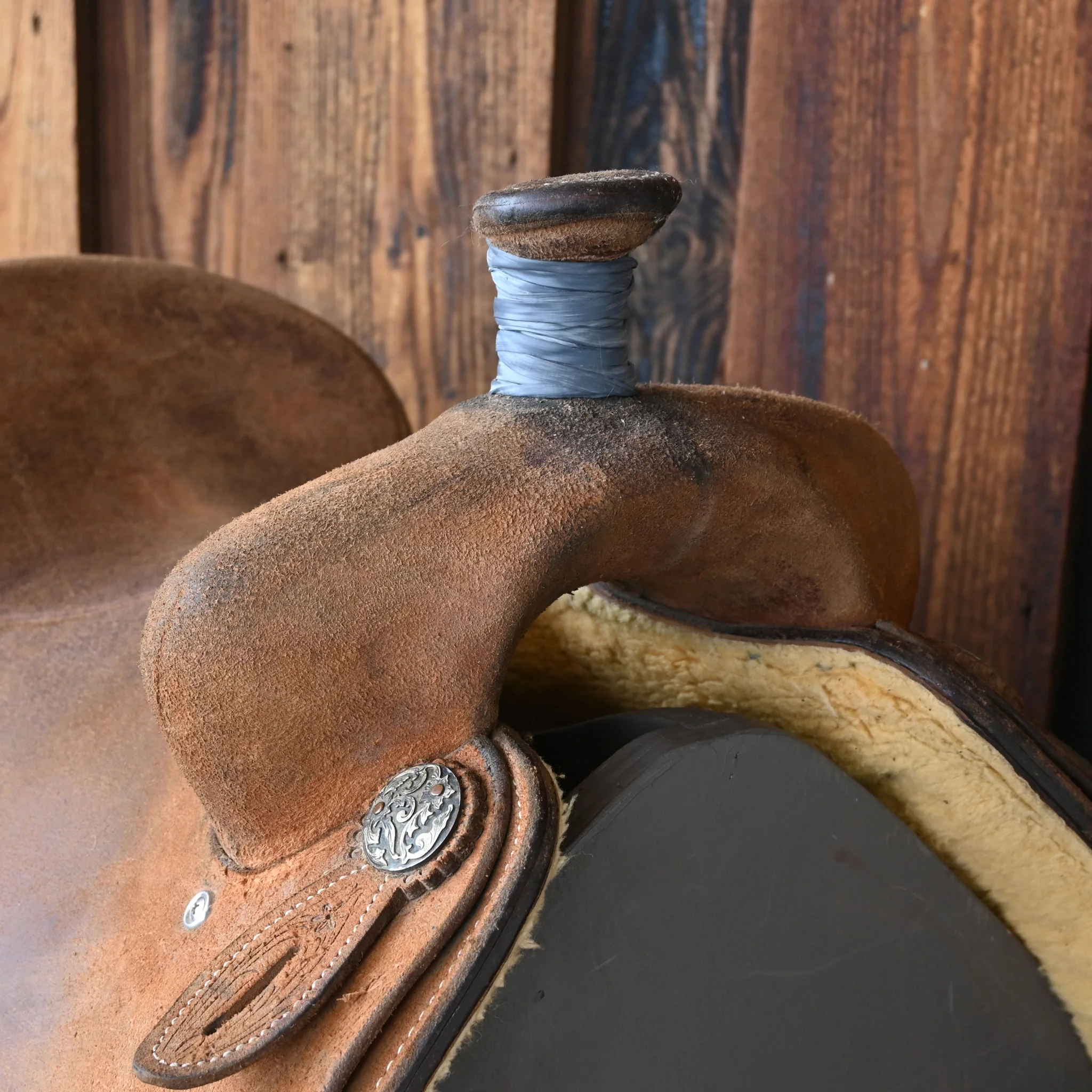14" USED CACTUS TEAM ROPING SADDLE - Image 2