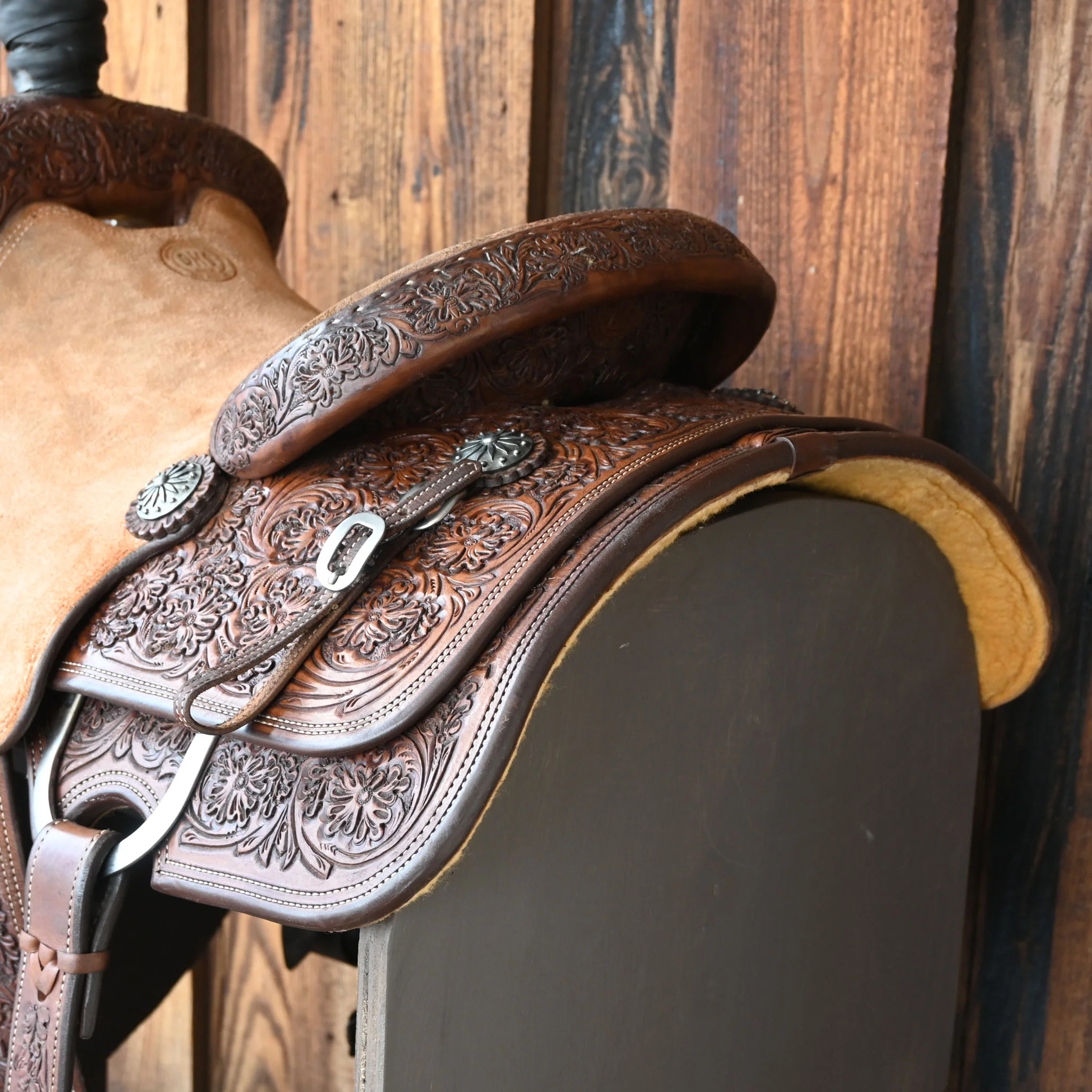 14" USED DHS TEAM ROPING SADDLE - Image 3