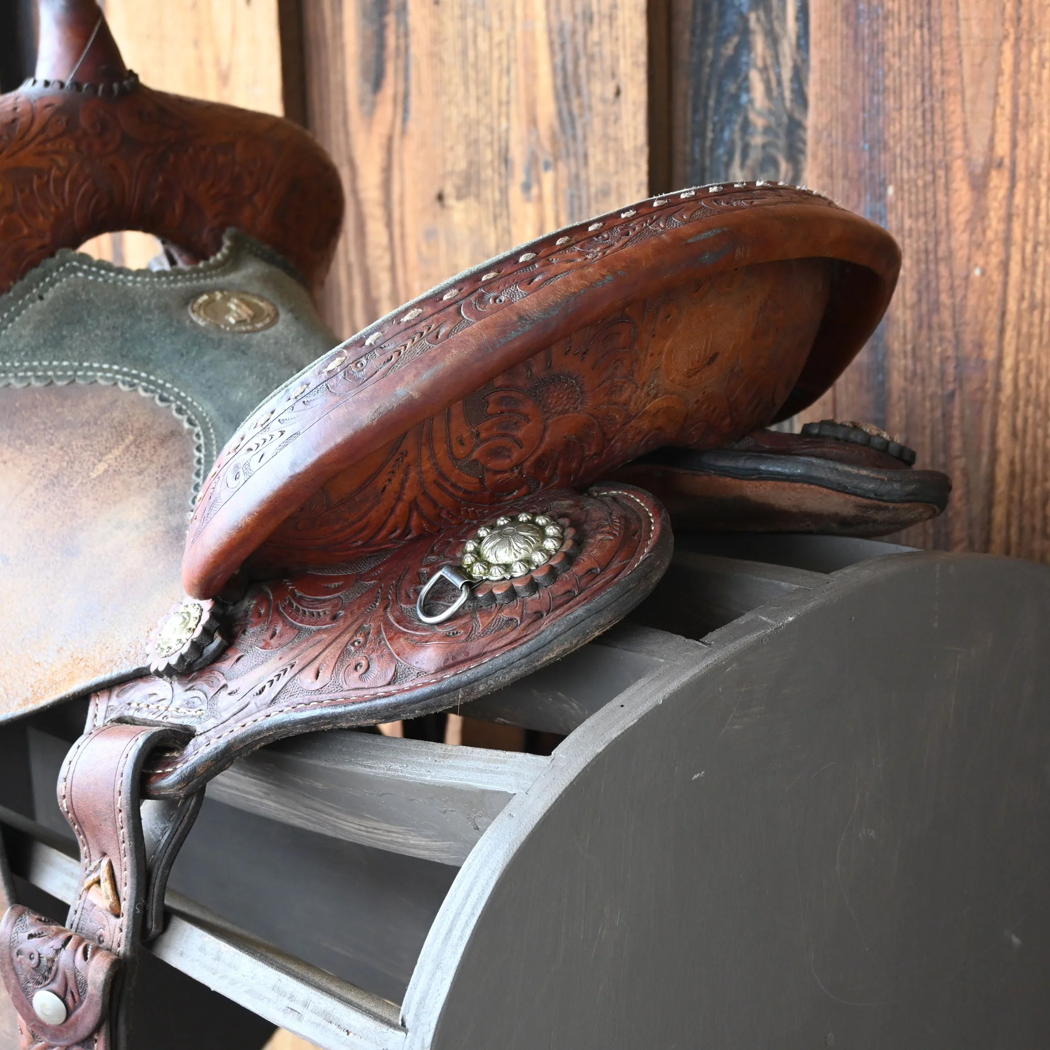 14" USED DOUBLE J CHARMAYNE JAMES SCAMPER BARREL SADDLE - Image 3