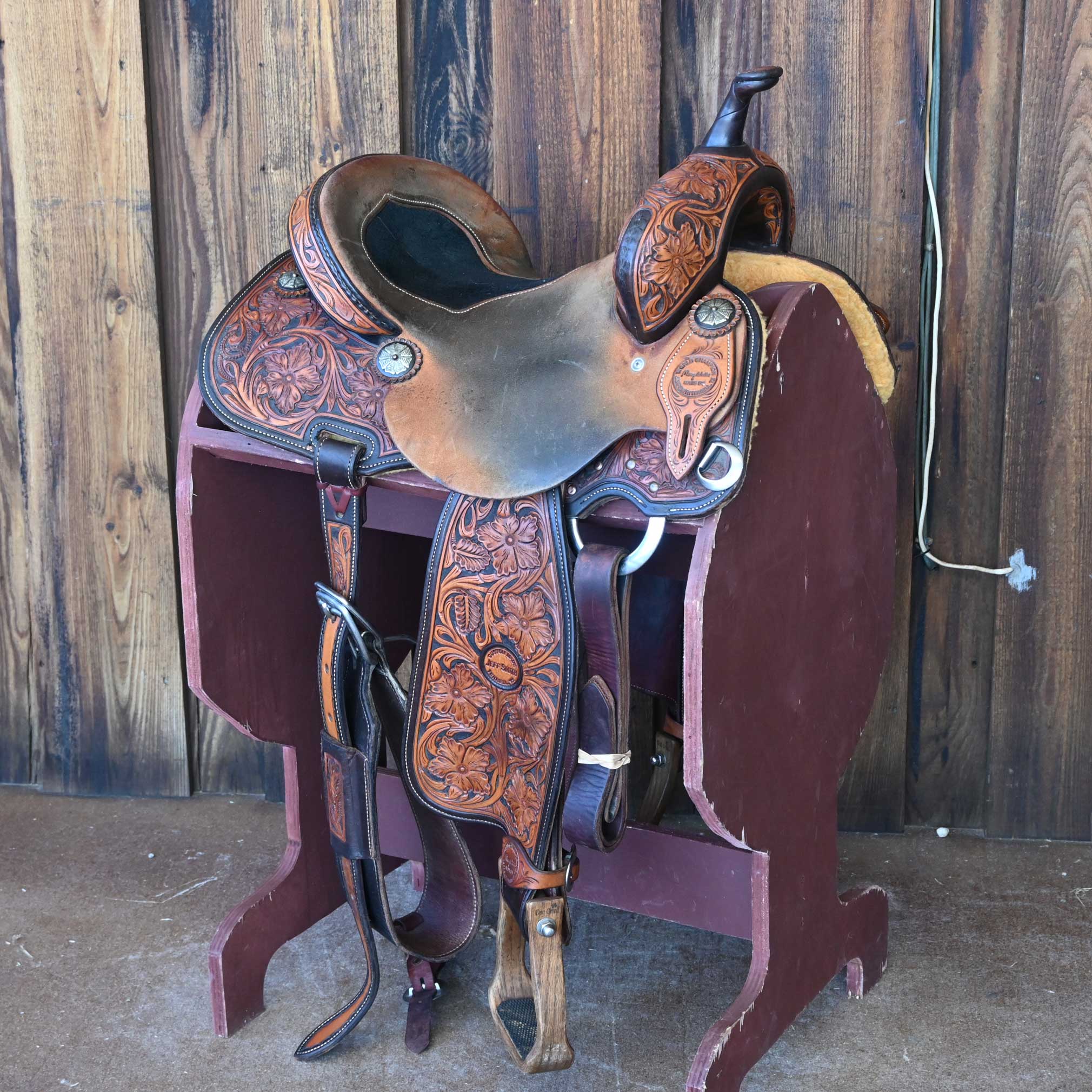 14" USED JEFF SMITH MARY WALKER BARREL SADDLE