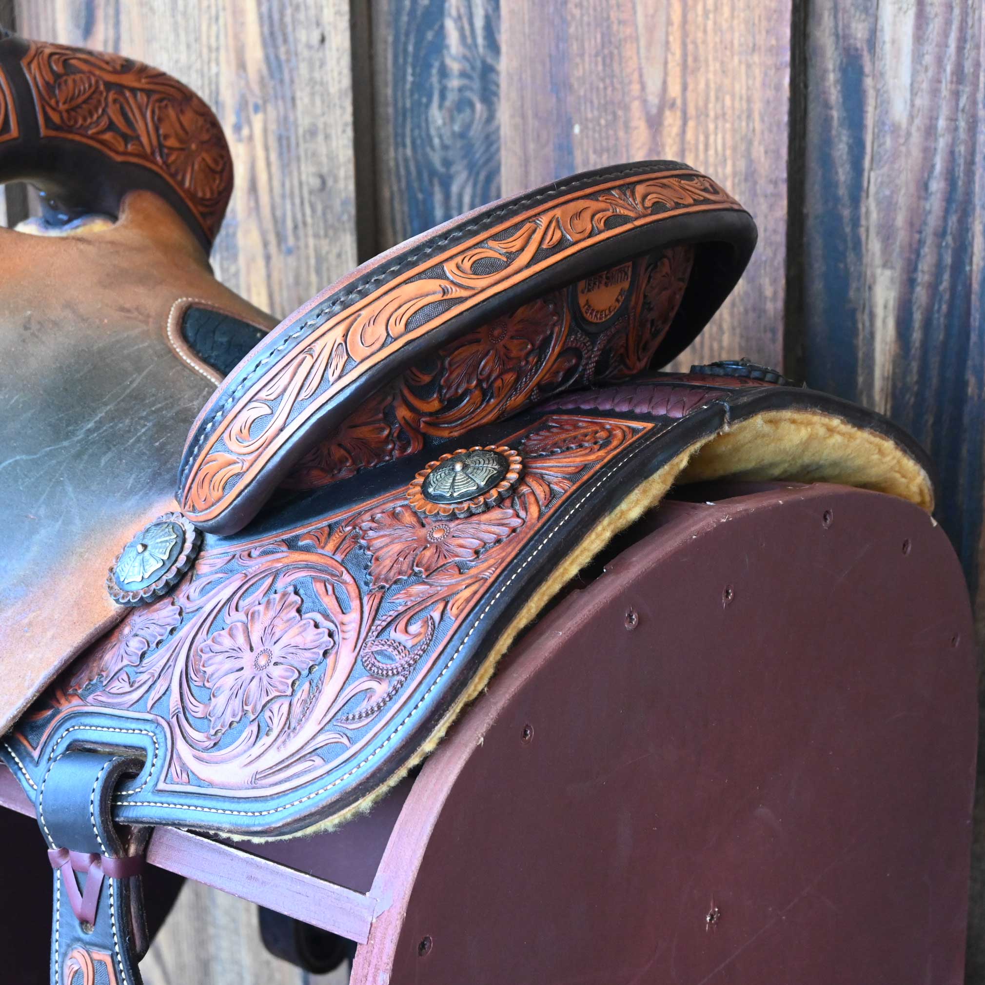 14" USED JEFF SMITH MARY WALKER BARREL SADDLE - Image 3