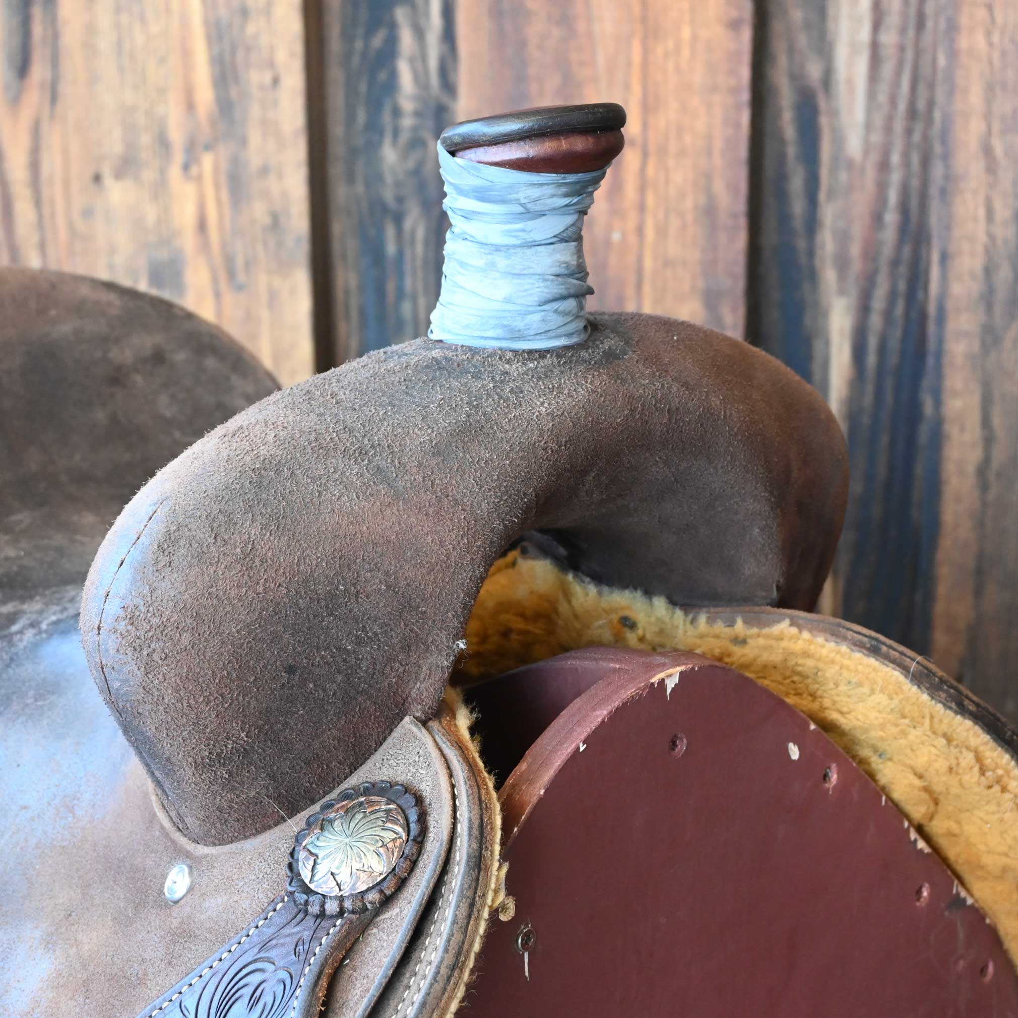 14" USED JEFF SMITH TEAM ROPING SADDLE - Image 2