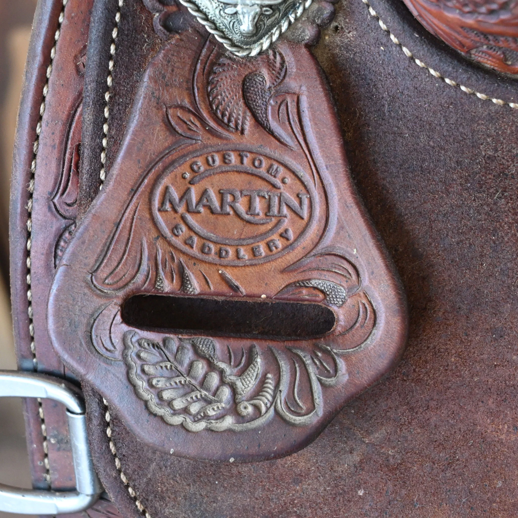14" USED MARTIN CALF ROPING SADDLE - Image 4