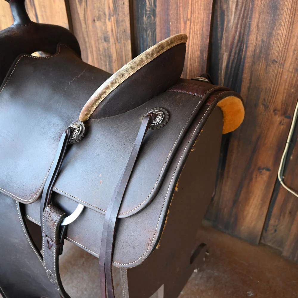 14" USED MARTIN TEAM ROPING SADDLE - Image 3