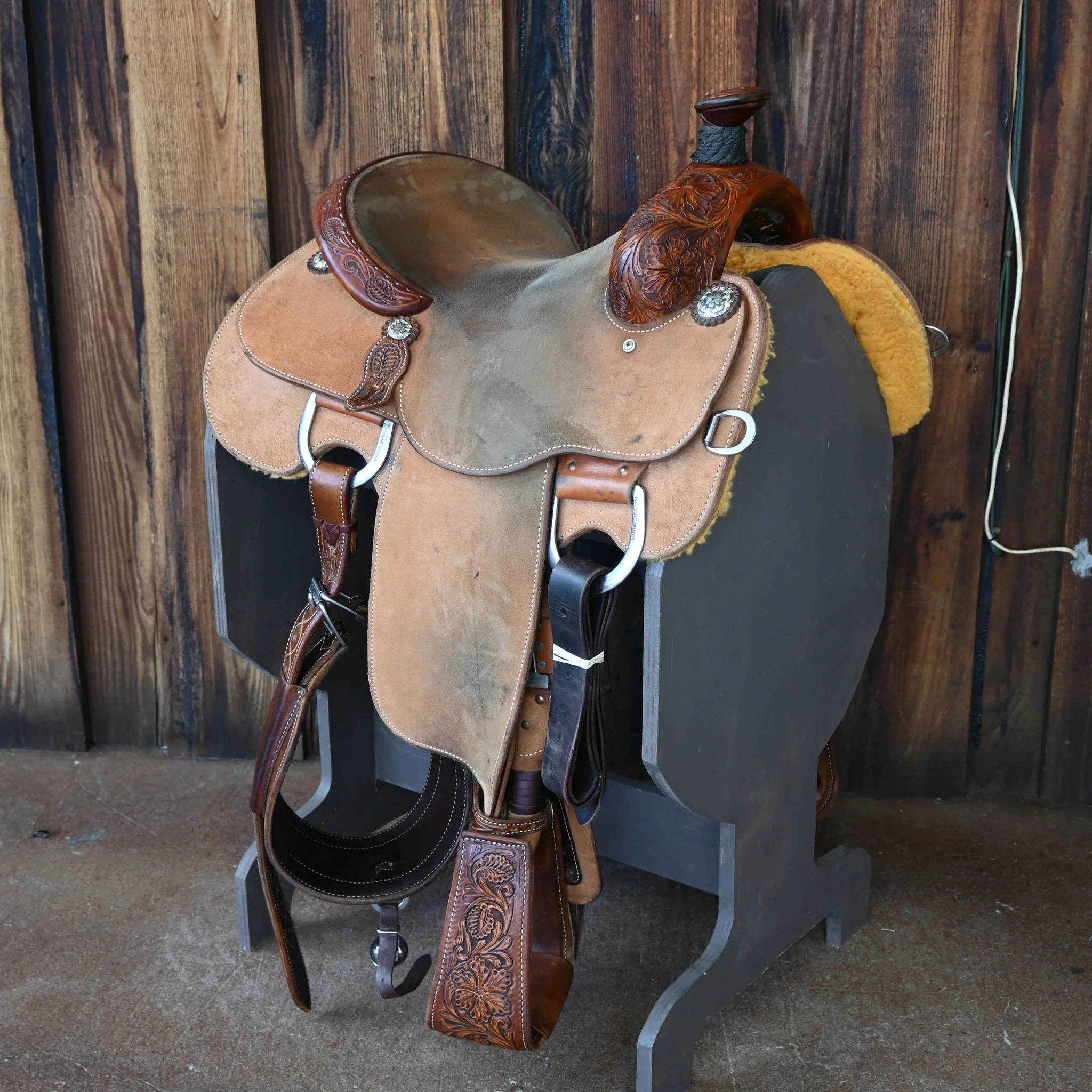 14" USED MARTIN CALF ROPING SADDLE