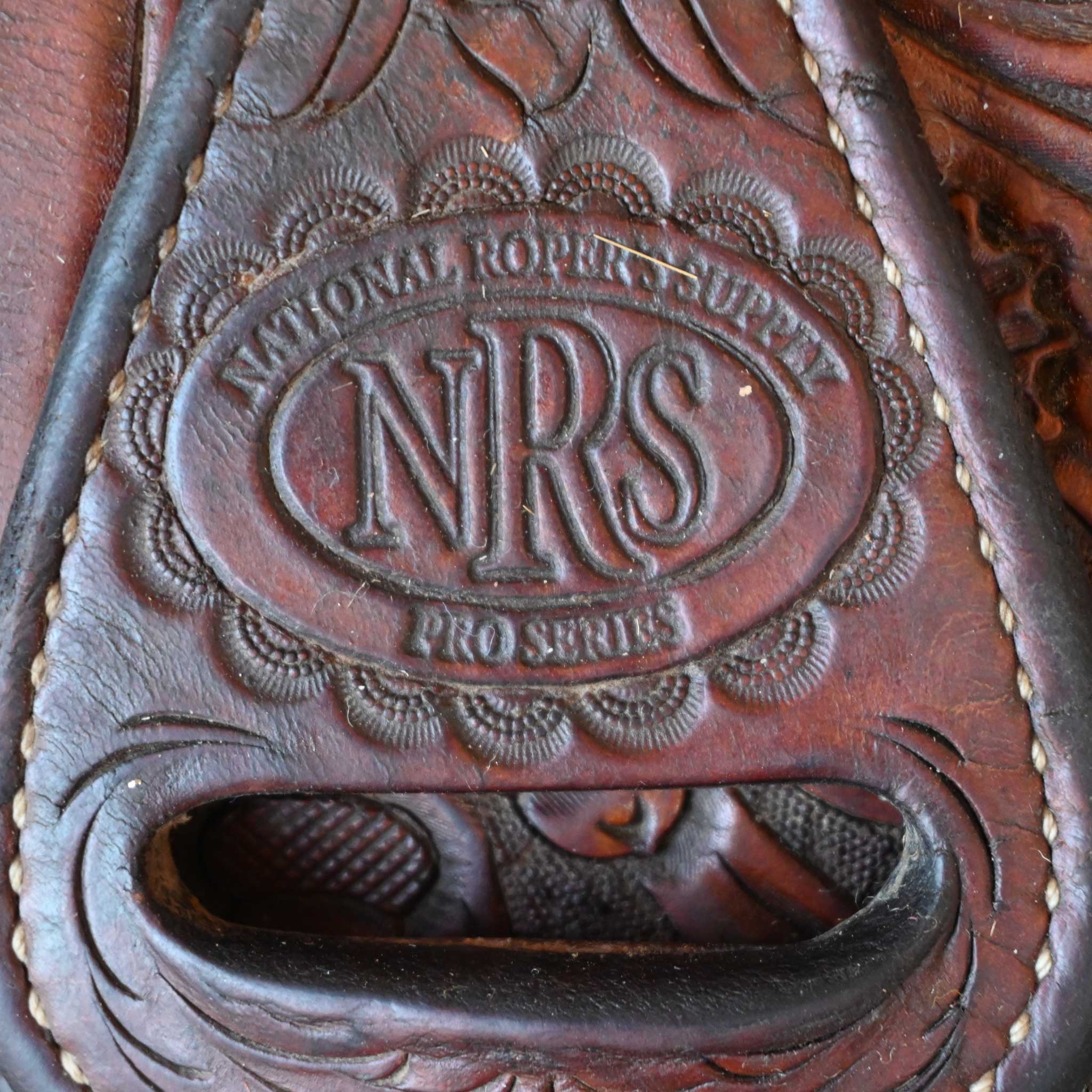 14" USED NRS TEAM ROPING SADDLE - Image 4