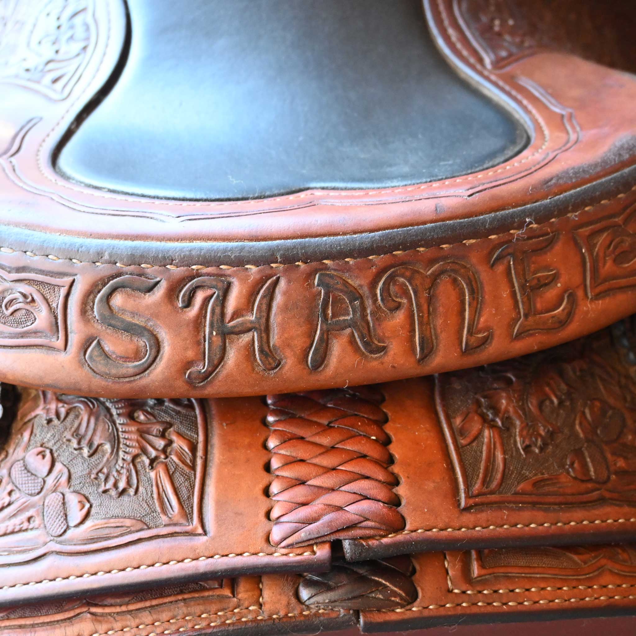 14" USED NRS TEAM ROPING SADDLE - Image 5