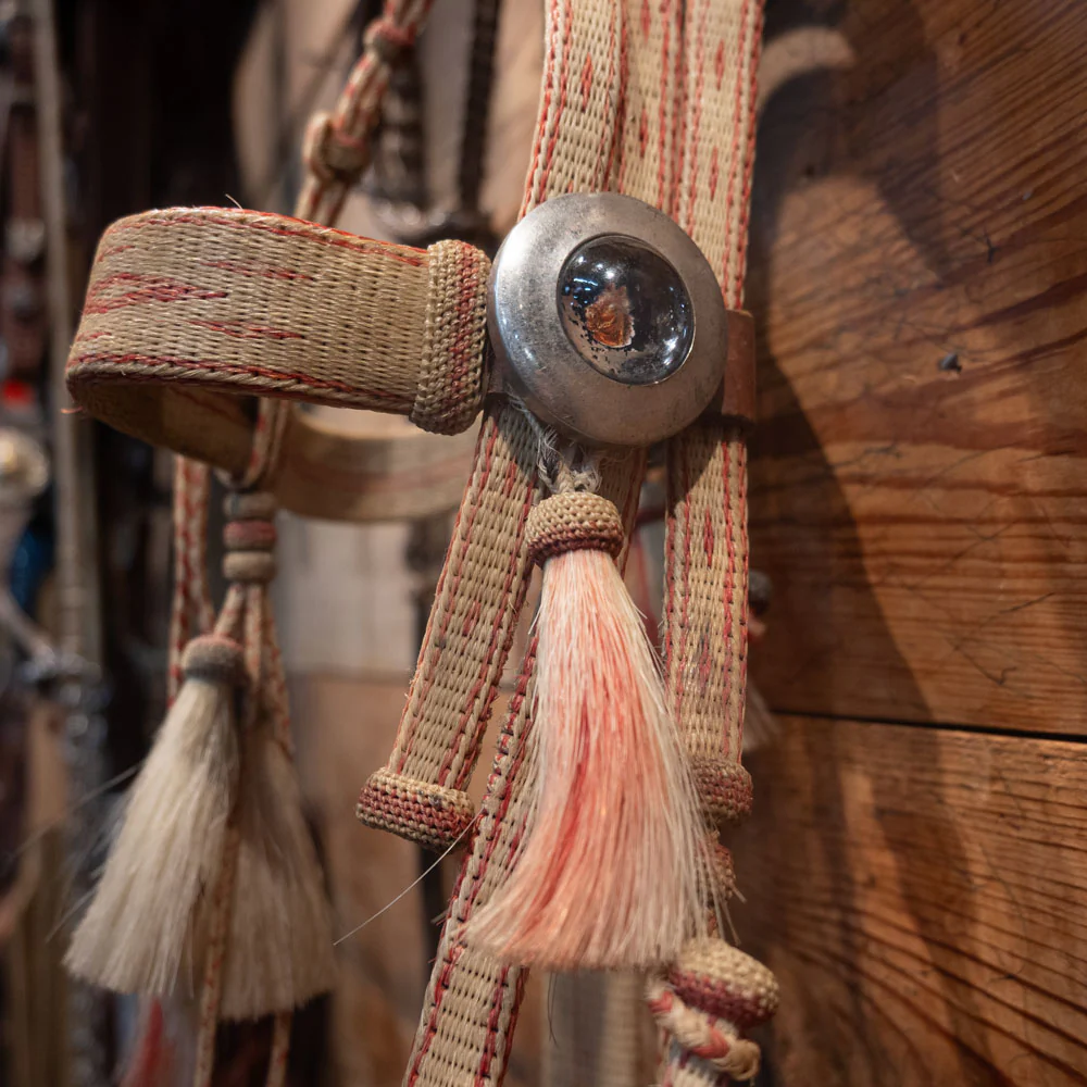 Vintage Horse Hair Prison Made Deer Lodge Bridle Rig - Image 3