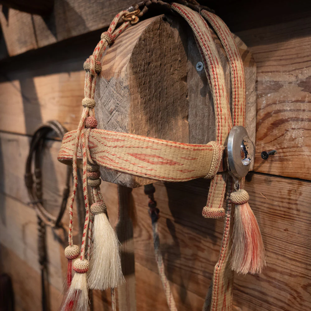 Vintage Horse Hair Prison Made Deer Lodge Bridle Rig - Image 4