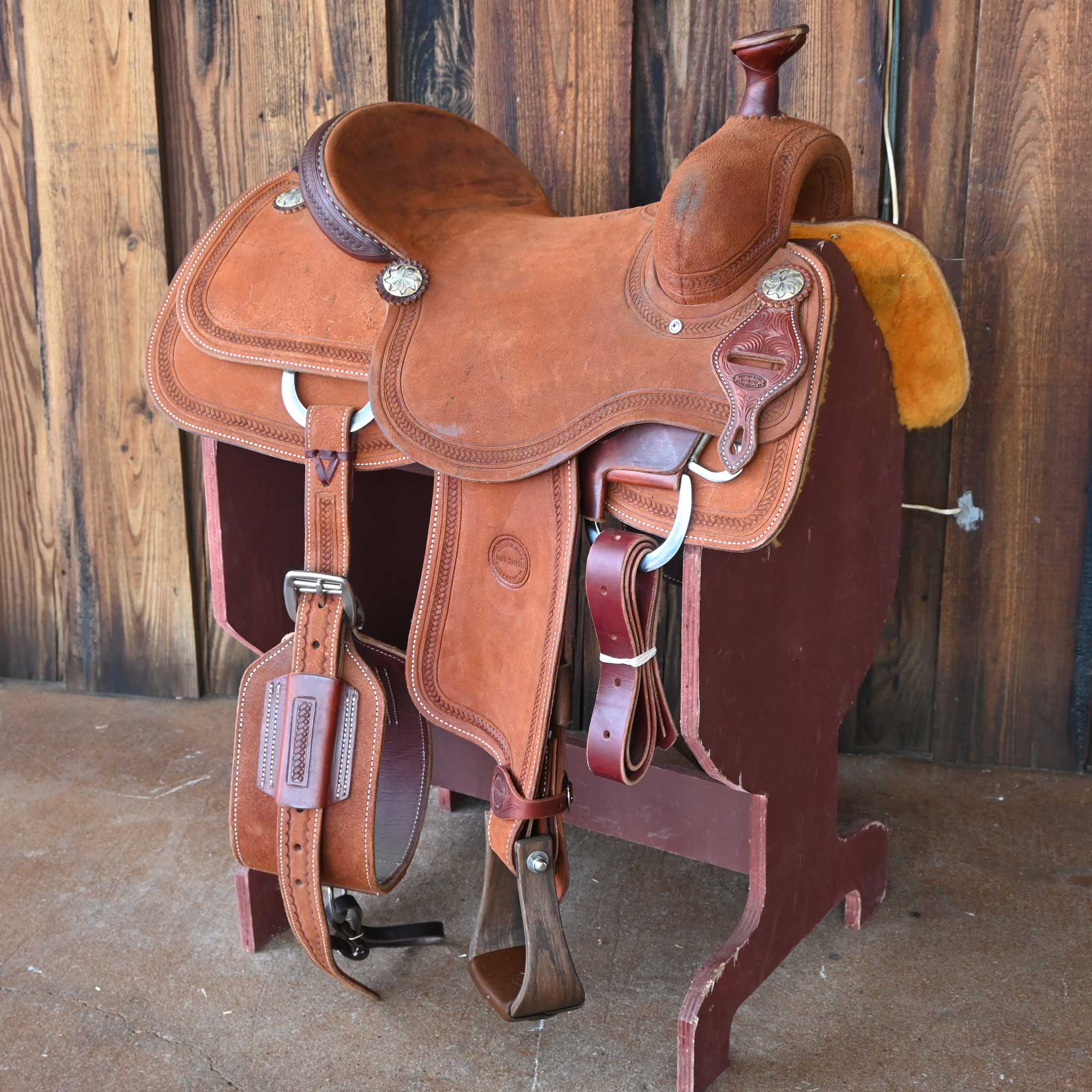 15.5" DEMO JEFF SMITH TEAM ROPING SADDLE