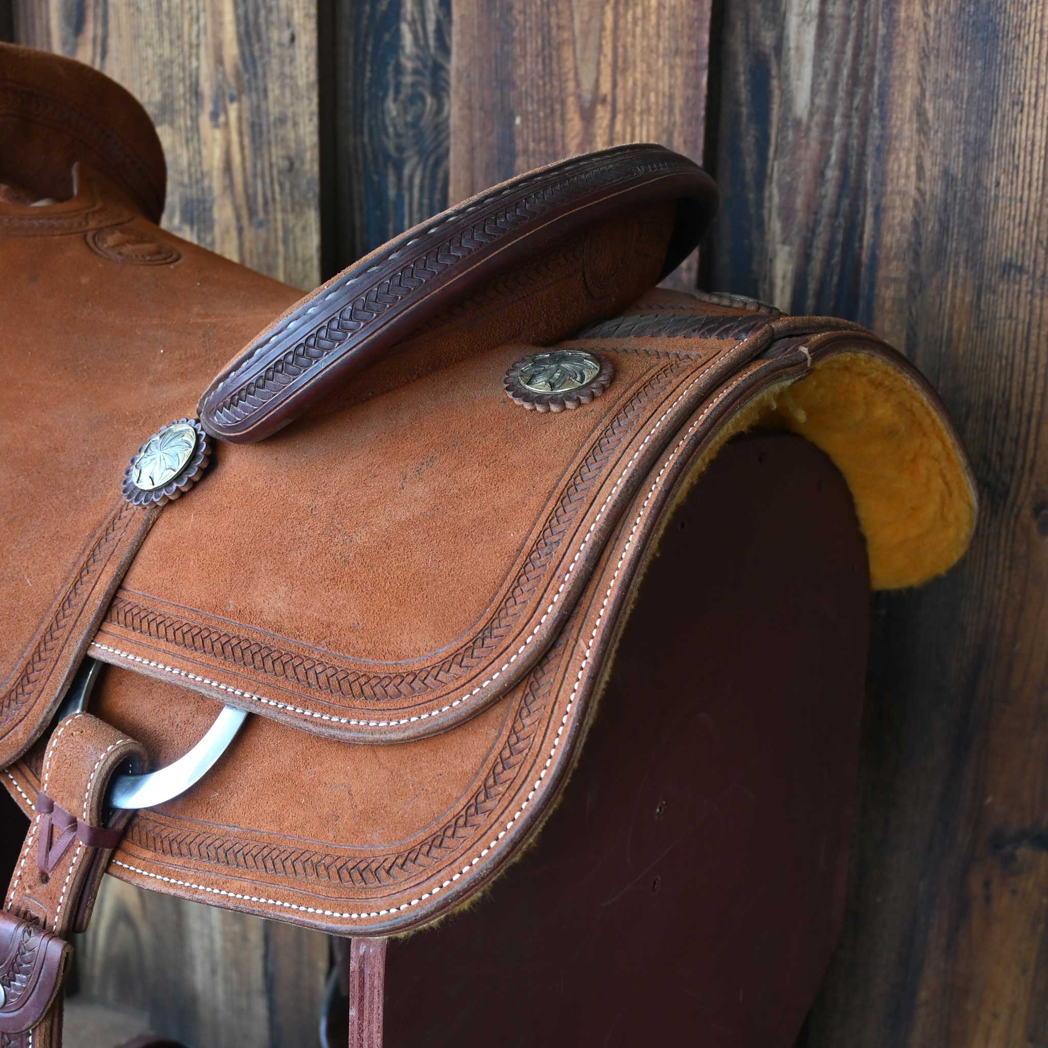 15.5" DEMO JEFF SMITH TEAM ROPING SADDLE - Image 3