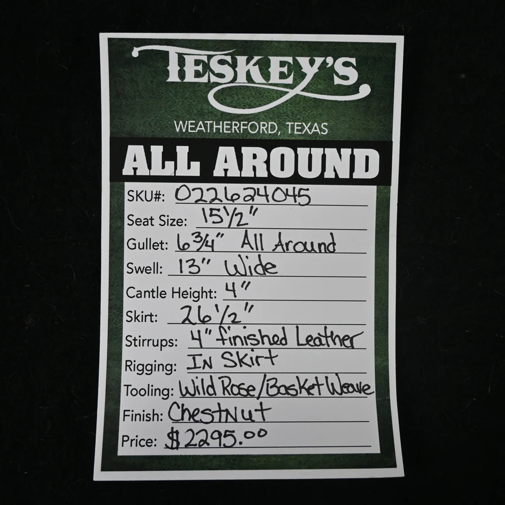 15.5" TESKEY'S ALL AROUND SADDLE - Image 2