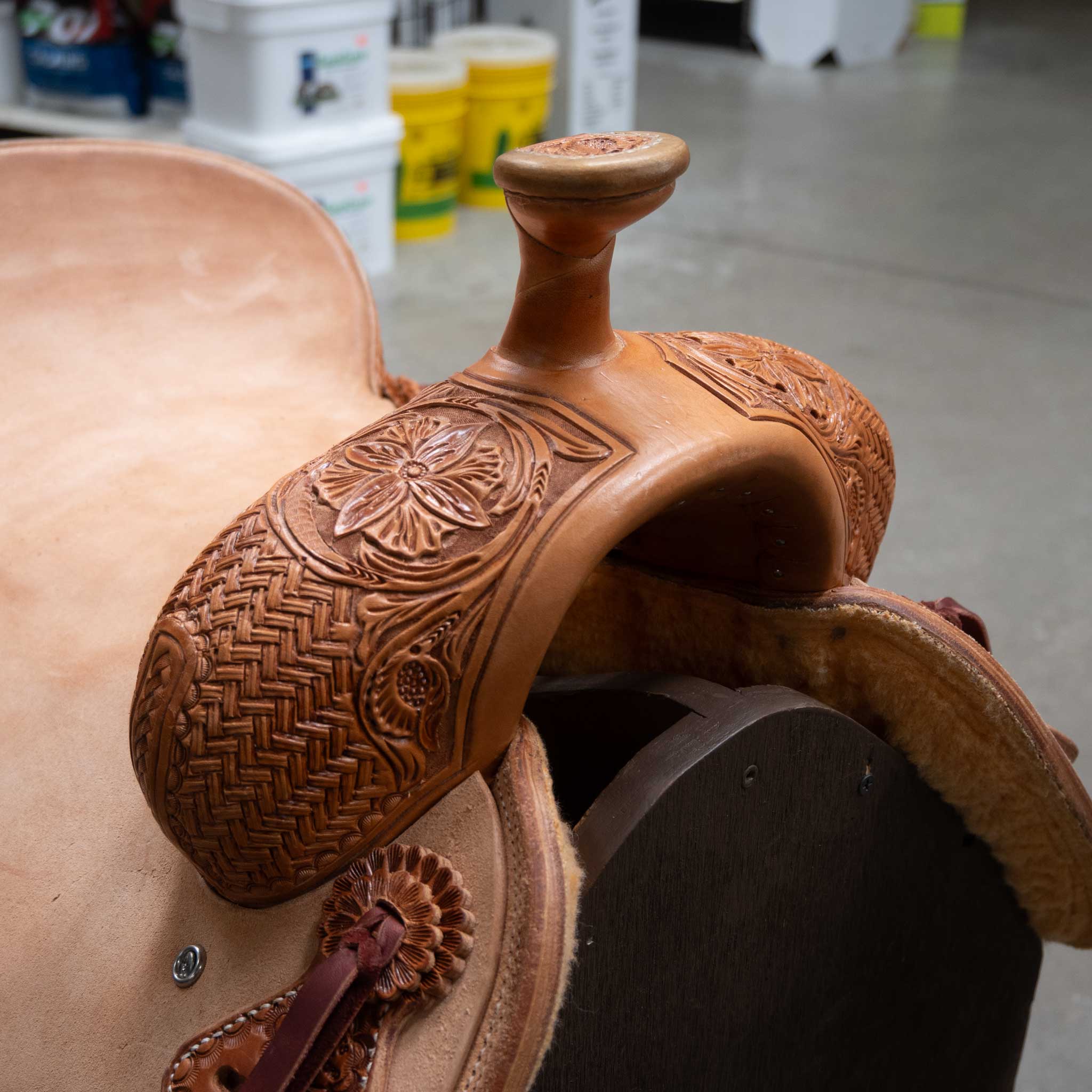 15.5" TESKEY'S RANCH CUTTER SADDLE - Image 2