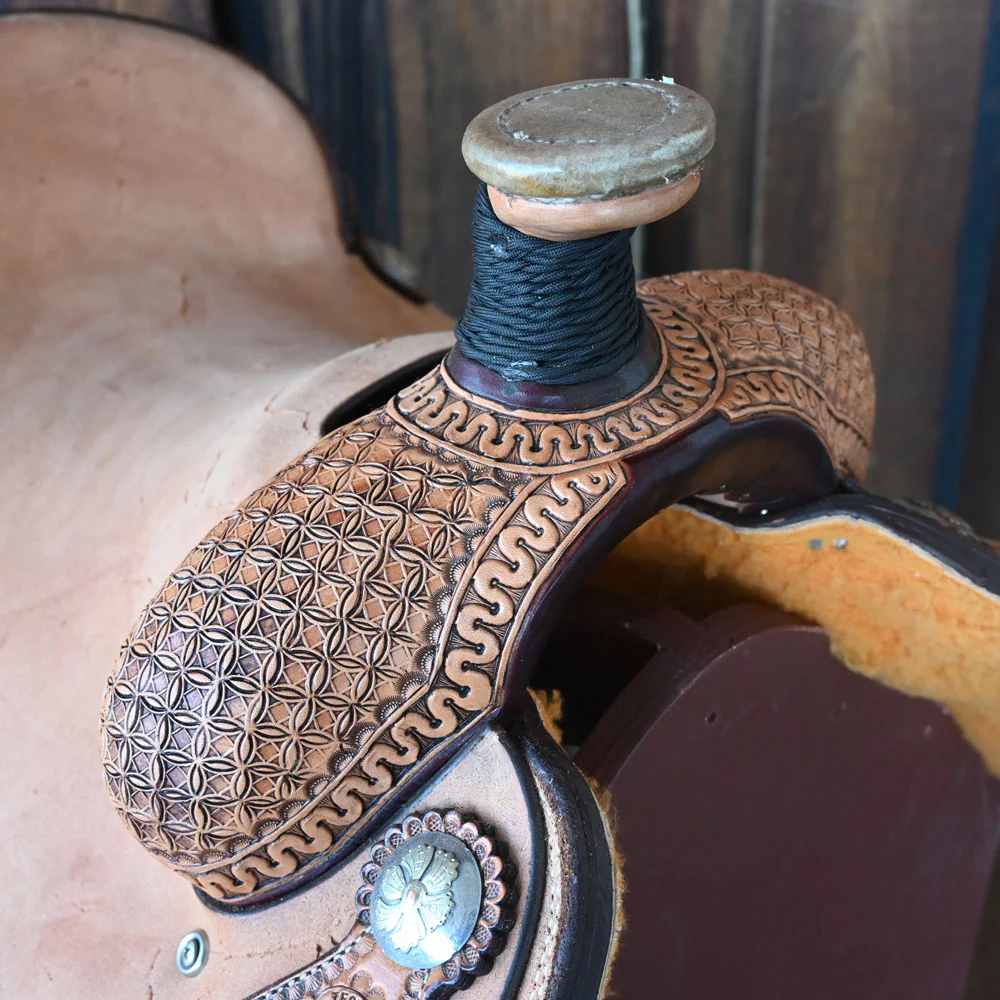 15.5" TESKEY'S TEAM ROPING SADDLE - Image 2