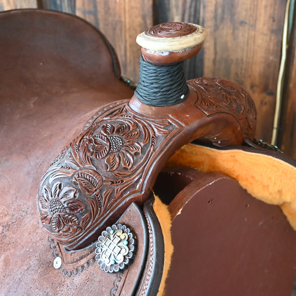 15.5" TESKEY'S TEAM ROPING SADDLE - Image 2