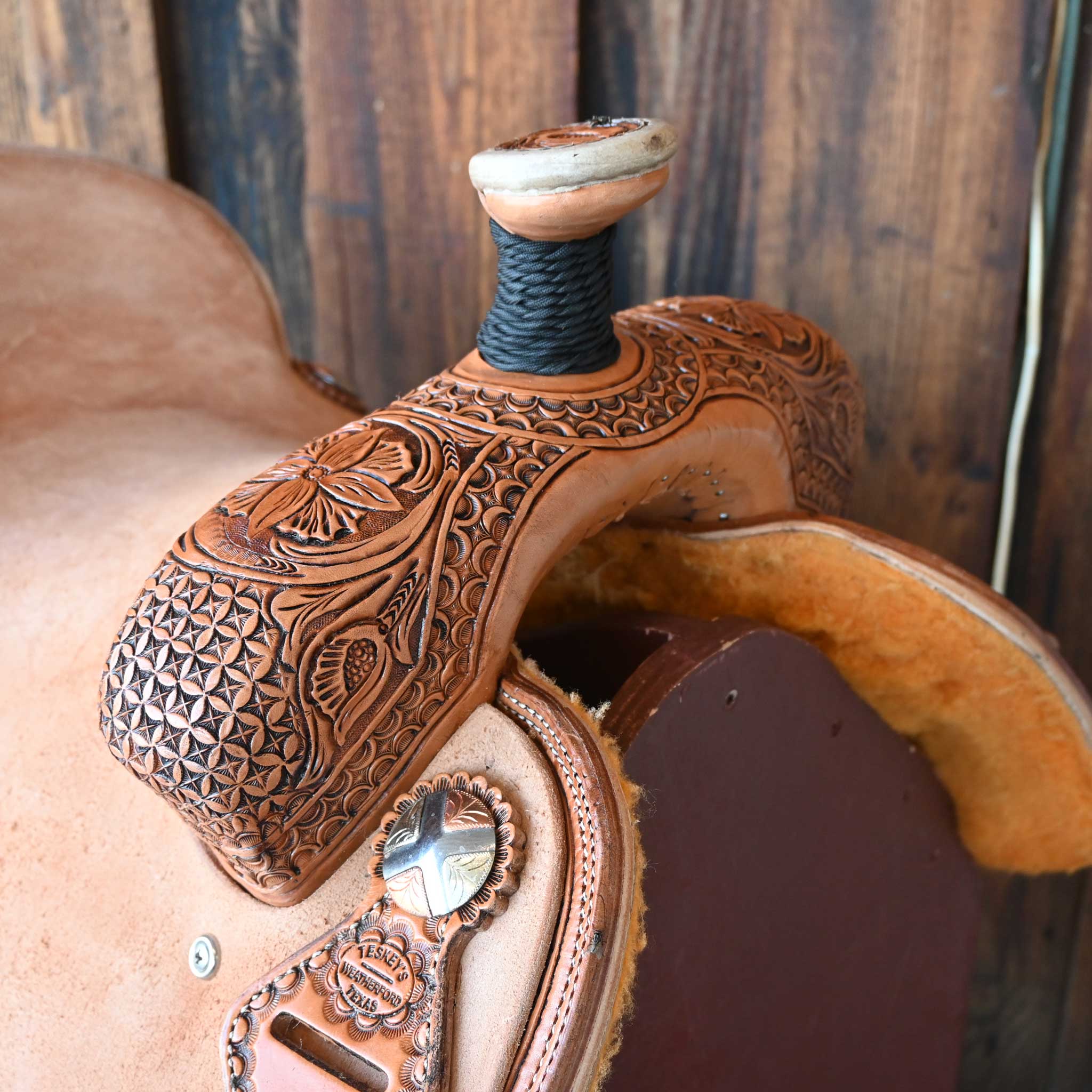 15.5" TESKEY'S TEAM ROPING SADDLE - Image 2