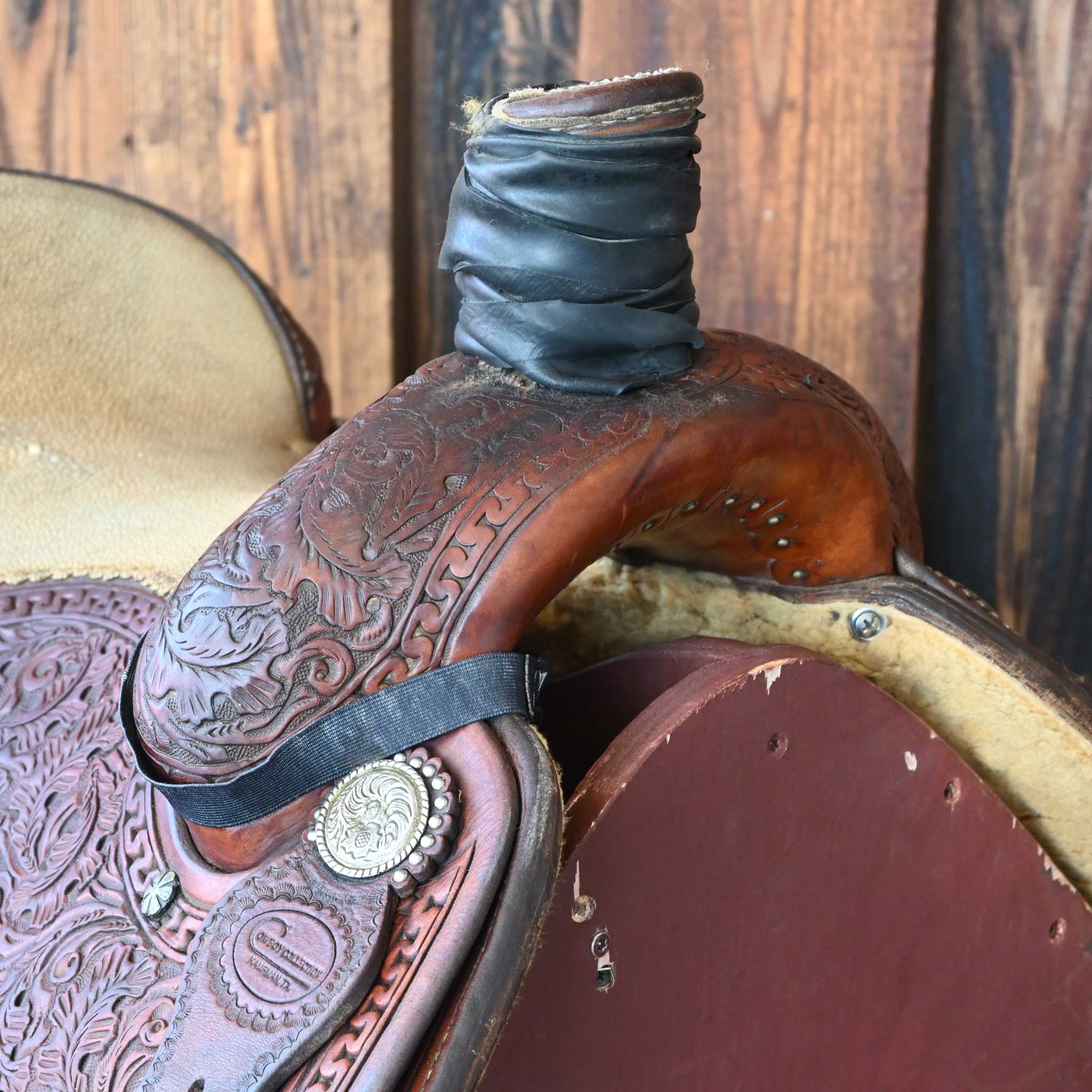15.5" USED COWBOY COLLECTION TEAM ROPING SADDLE - Image 2