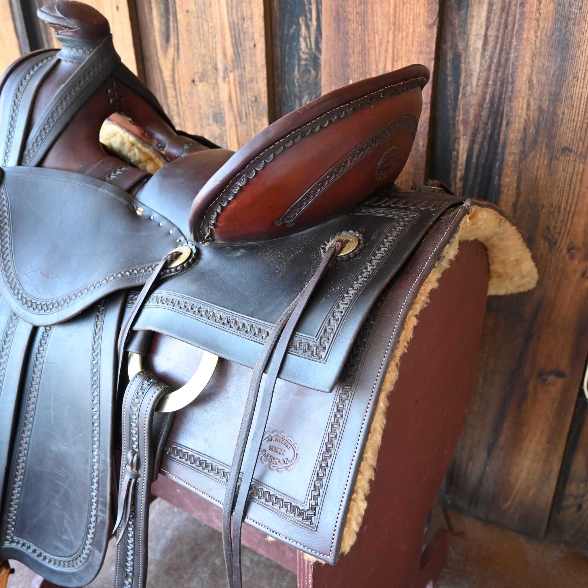 15.5" USED J.P HERVEY RANCH SADDLE - Image 3