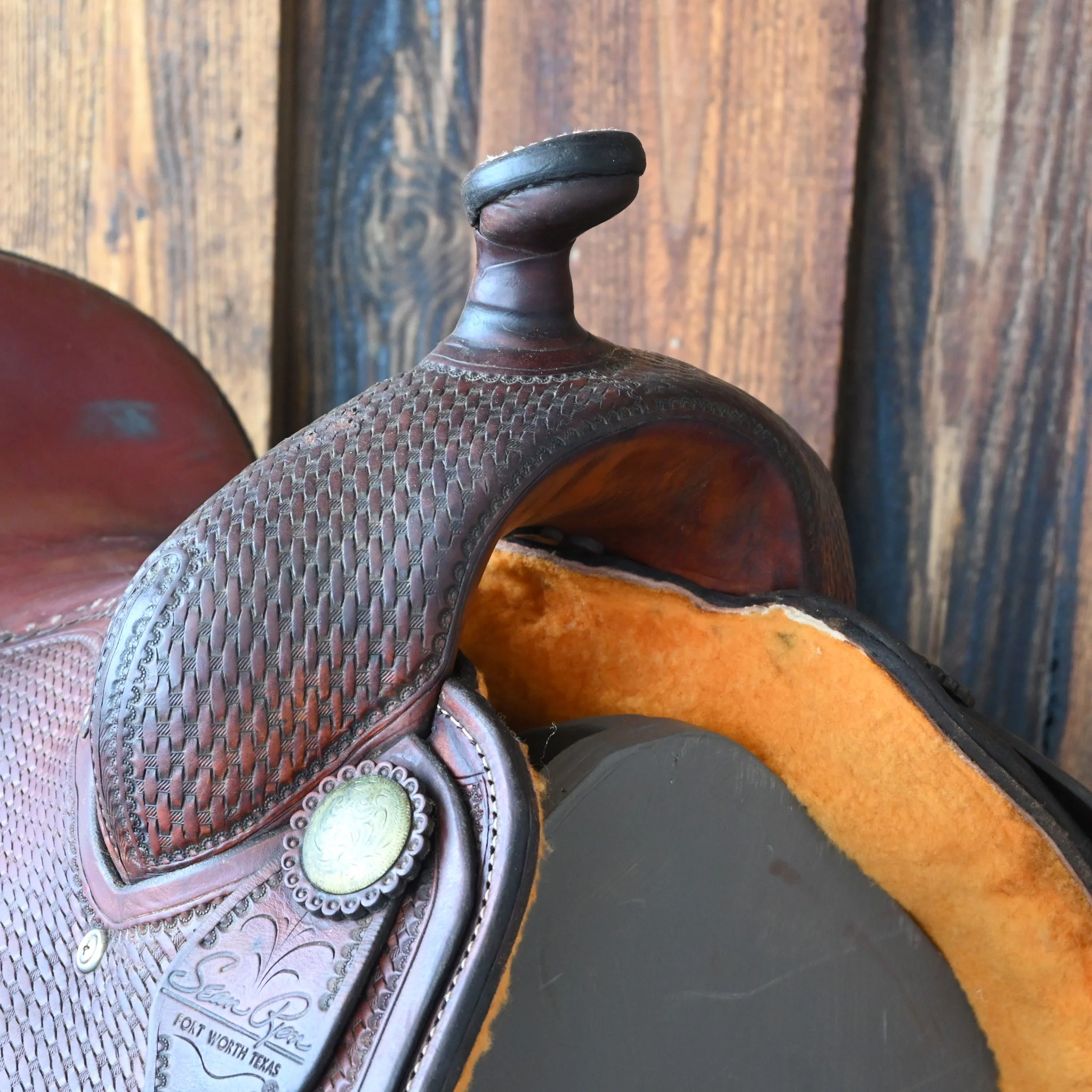 15.5" USED SEAN RYON REINING SADDLE - Image 2