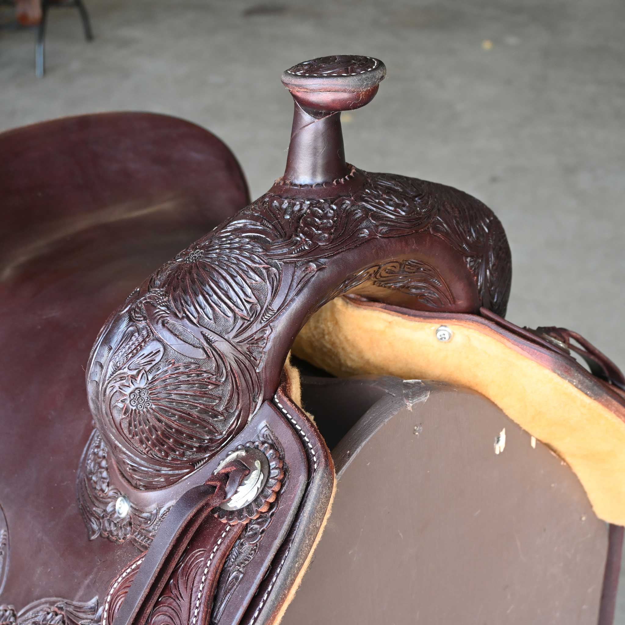 15" JEFF SMITH BUSTER WELCH RANCH CUTTER SADDLE - Image 2