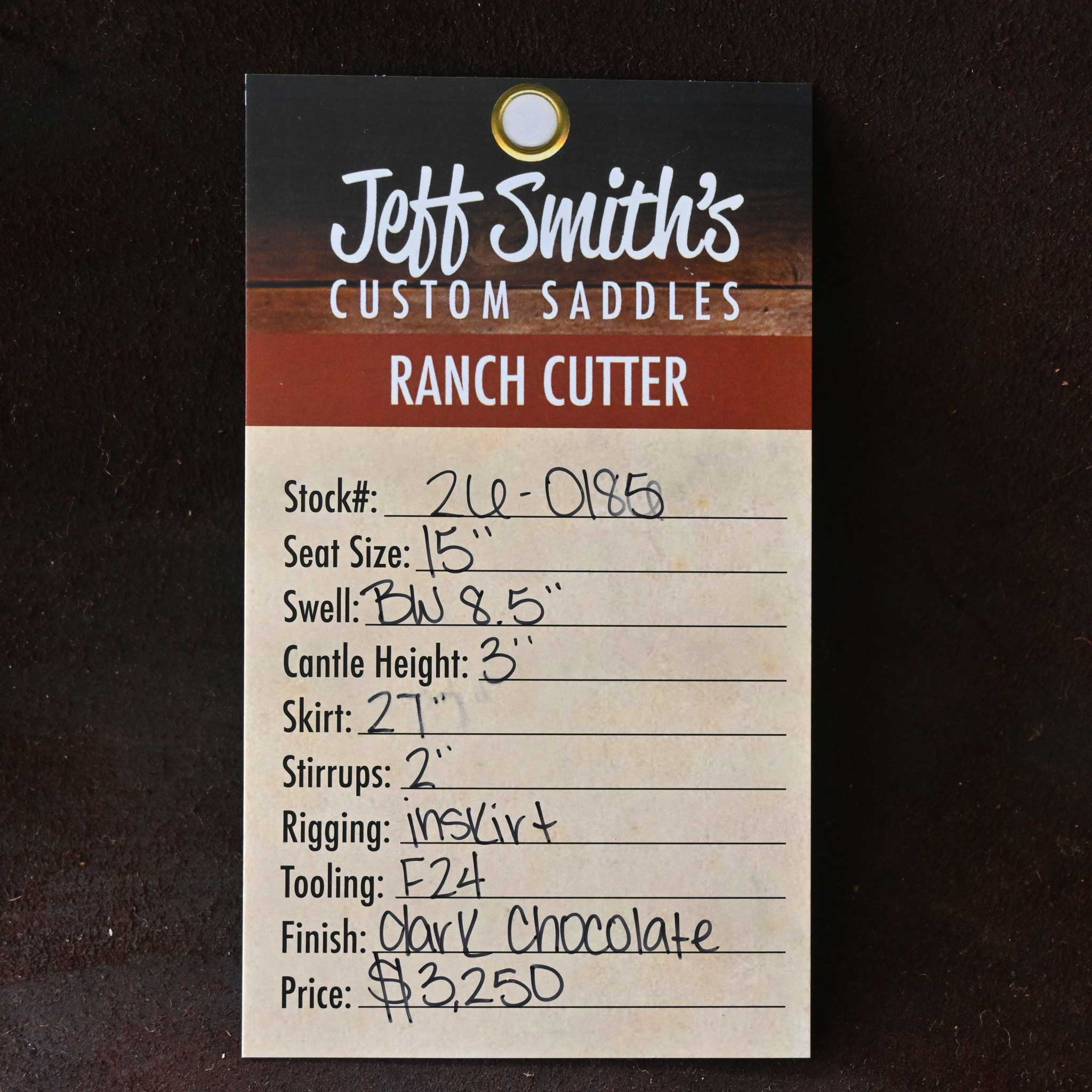 15" JEFF SMITH BUSTER WELCH RANCH CUTTER SADDLE - Image 3