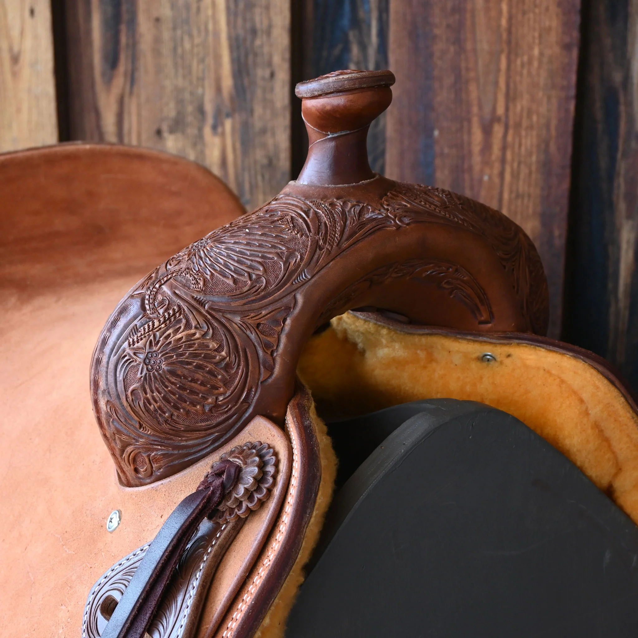 15" JEFF SMITH COW HORSE SADDLE - Image 2