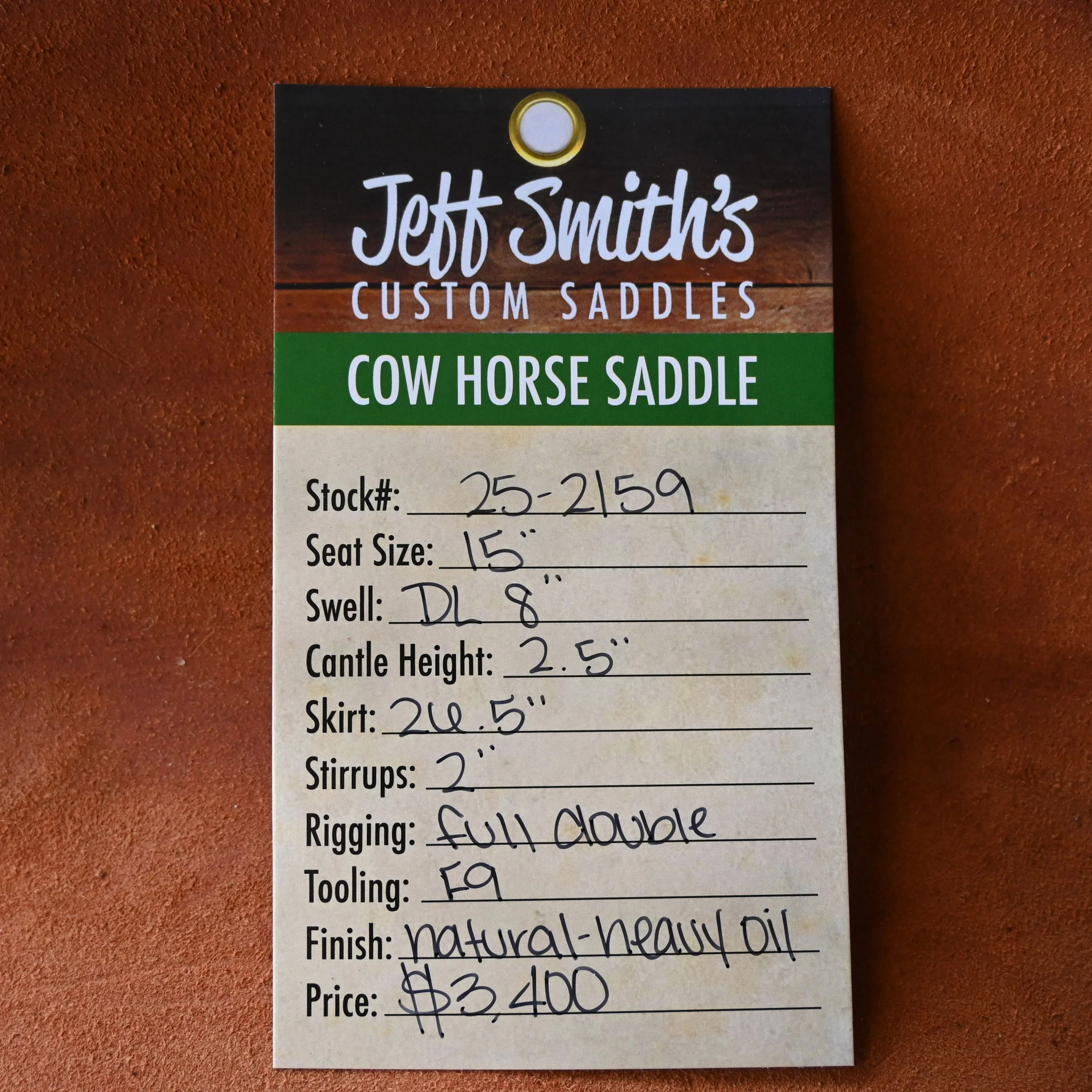 15" JEFF SMITH COW HORSE SADDLE - Image 3