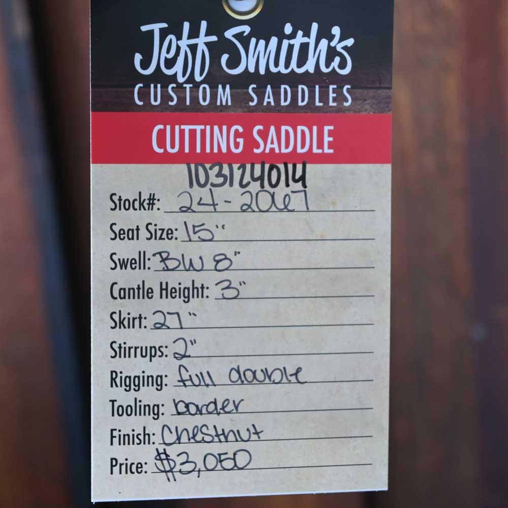 15" JEFF SMITH BUSTER WELCH CUTTING SADDLE - Image 3