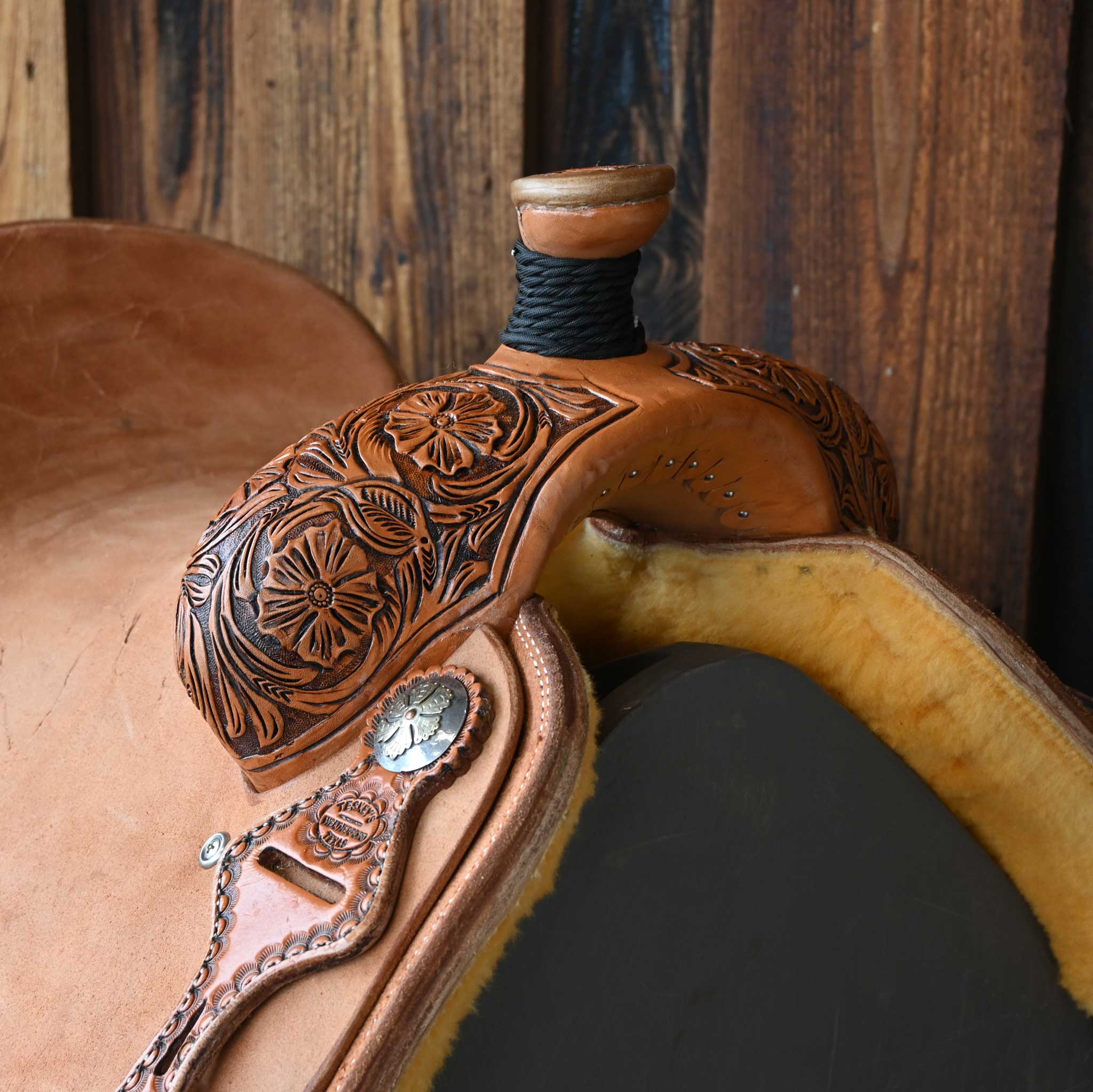 15" TESKEY'S CALF ROPING SADDLE - Image 2