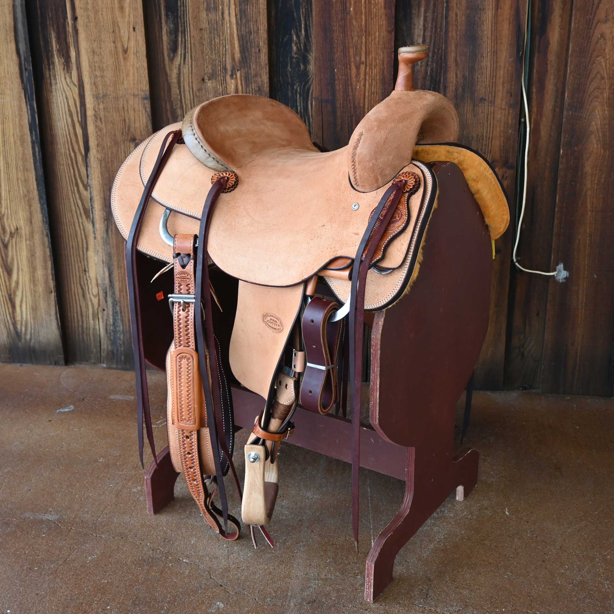 15" TESKEY'S PRO CUTTER RANCH CUTTER SADDLE