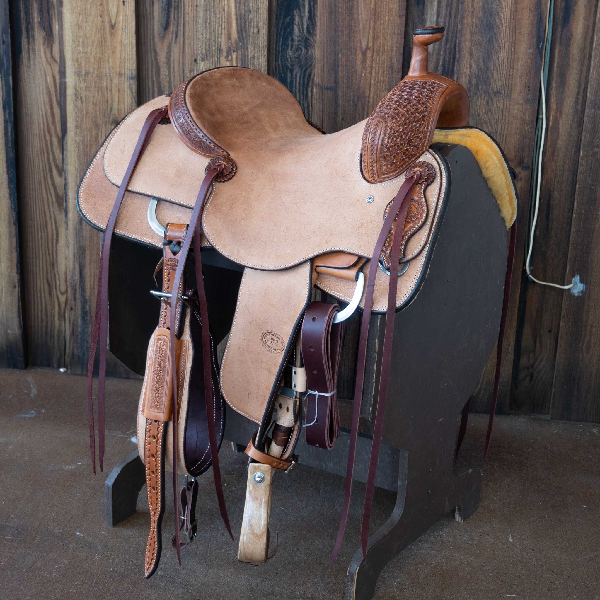 15" TESKEY'S PRO CUTTER RANCH CUTTER SADDLE